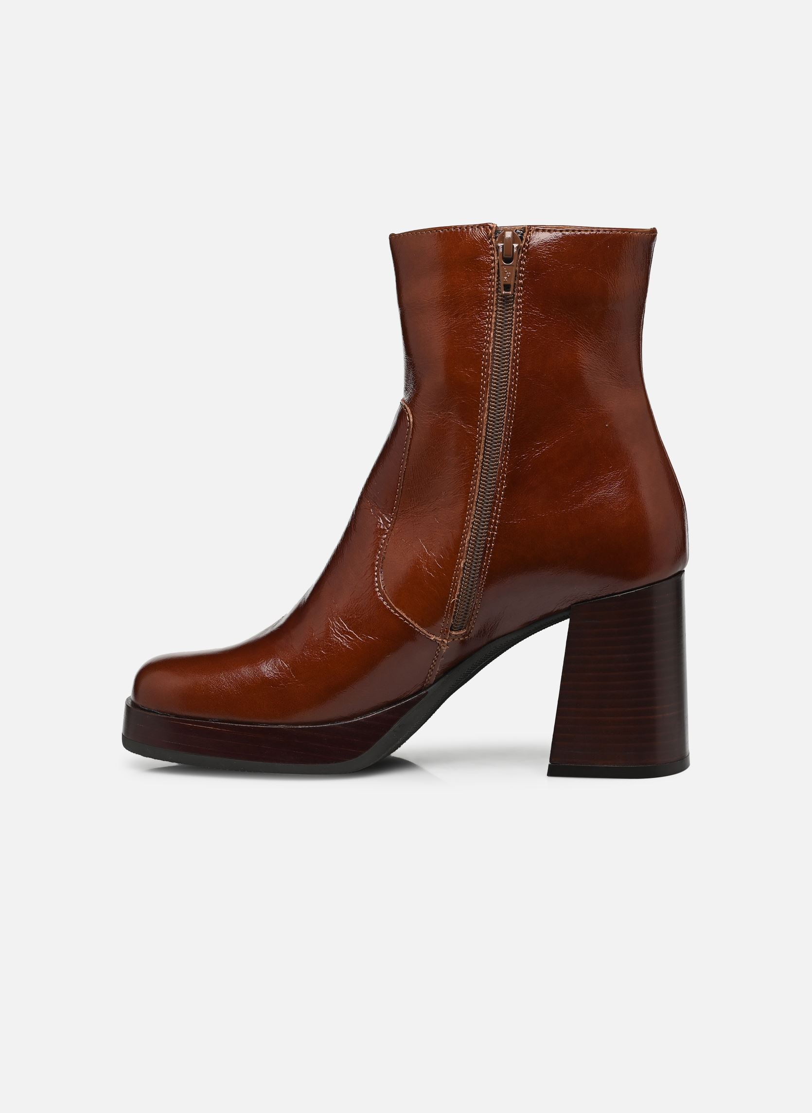 Lage enkellaarsjes EZRA dames bruin Bocage Lage enkellaarsjes EZRA dames bruin COGNAC