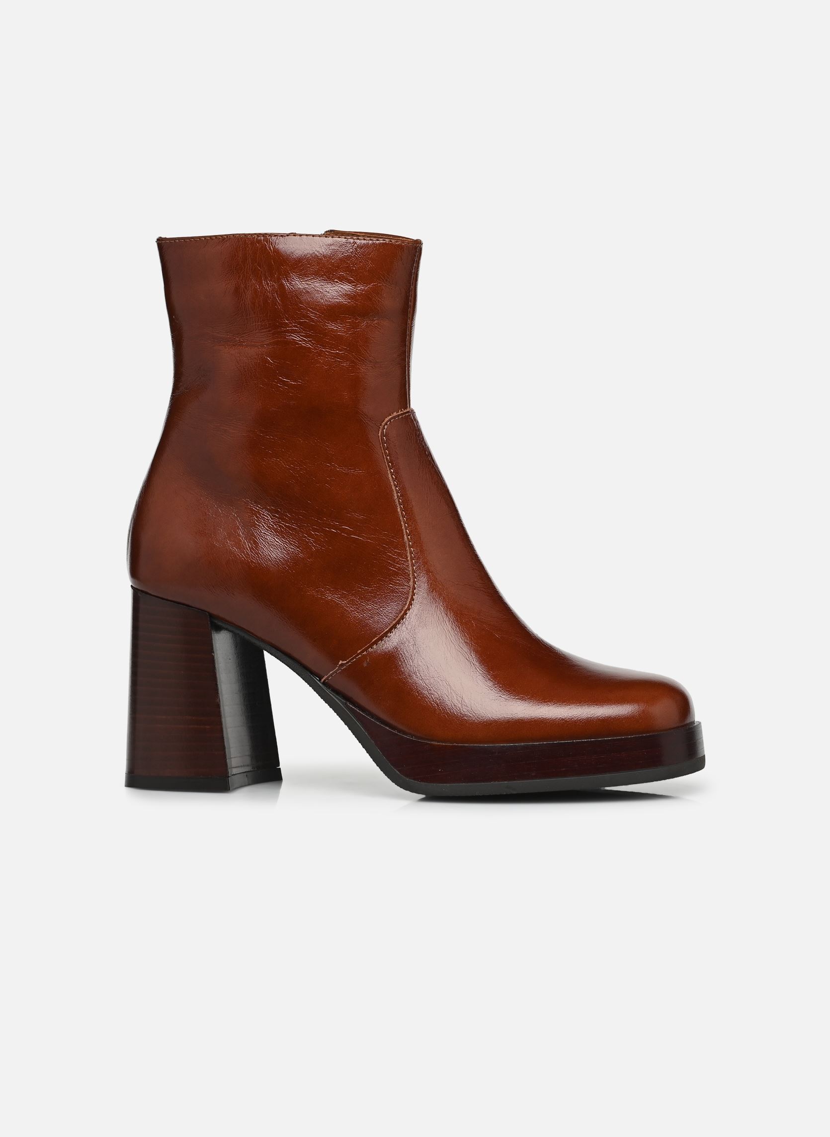 Lage enkellaarsjes EZRA dames bruin Bocage Lage enkellaarsjes EZRA dames bruin COGNAC