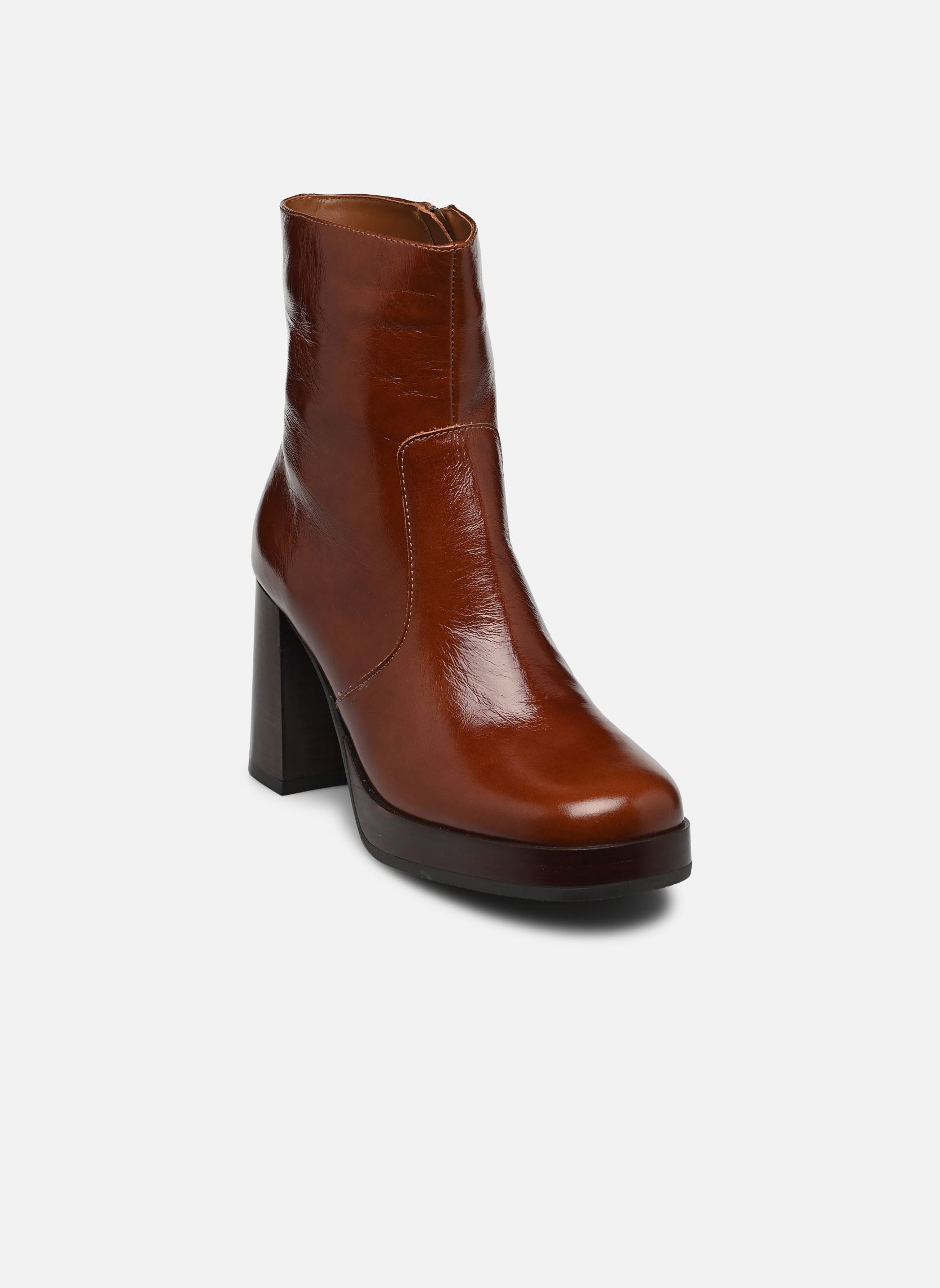 Lage enkellaarsjes EZRA dames bruin Bocage Lage enkellaarsjes EZRA dames bruin COGNAC