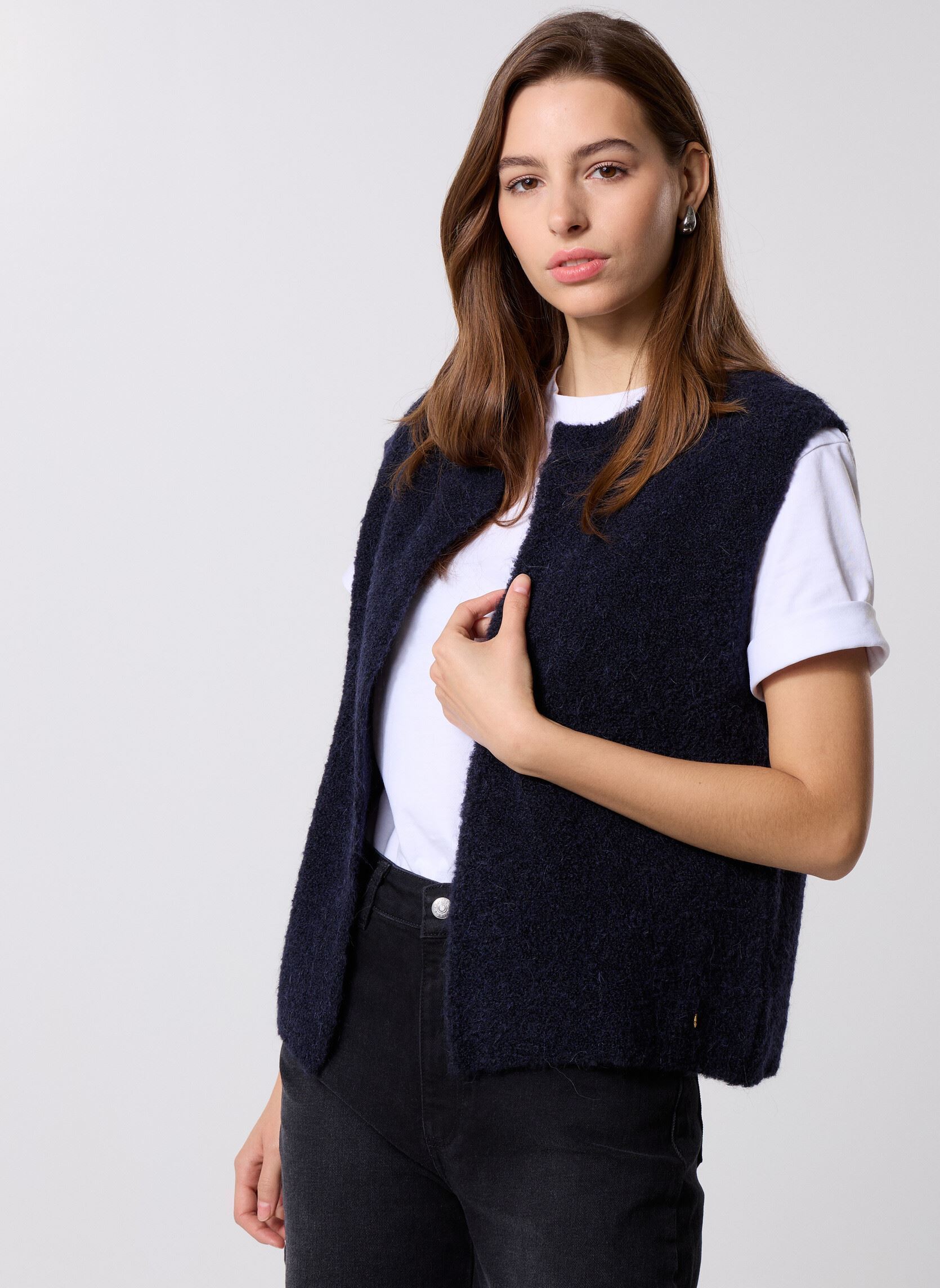 Gilets Achille femme marine Des Petits Hauts Gilets Achille femme marine MARINE