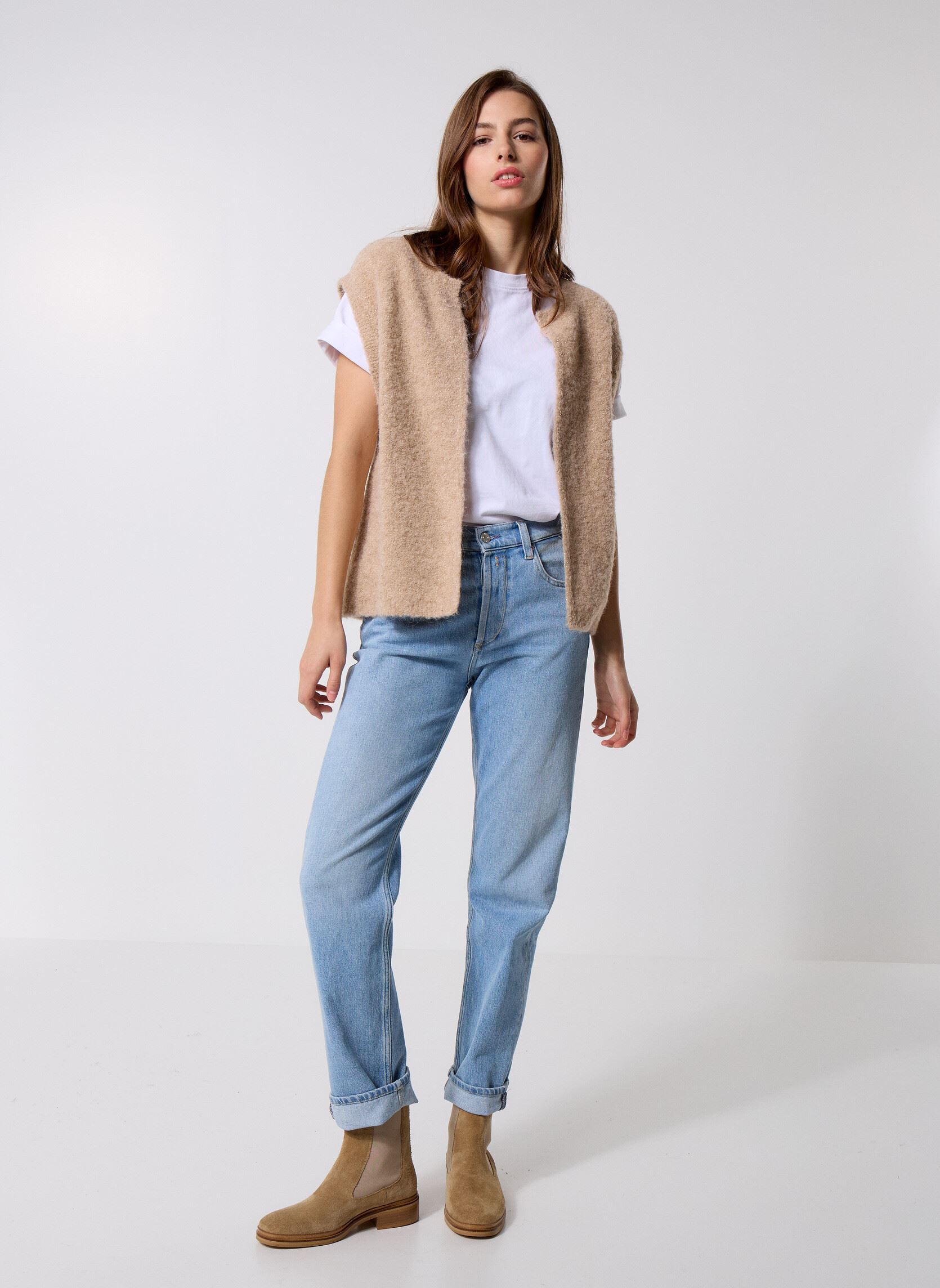 Vesten Achille dames beige Des Petits Hauts Vesten Achille dames beige Loup