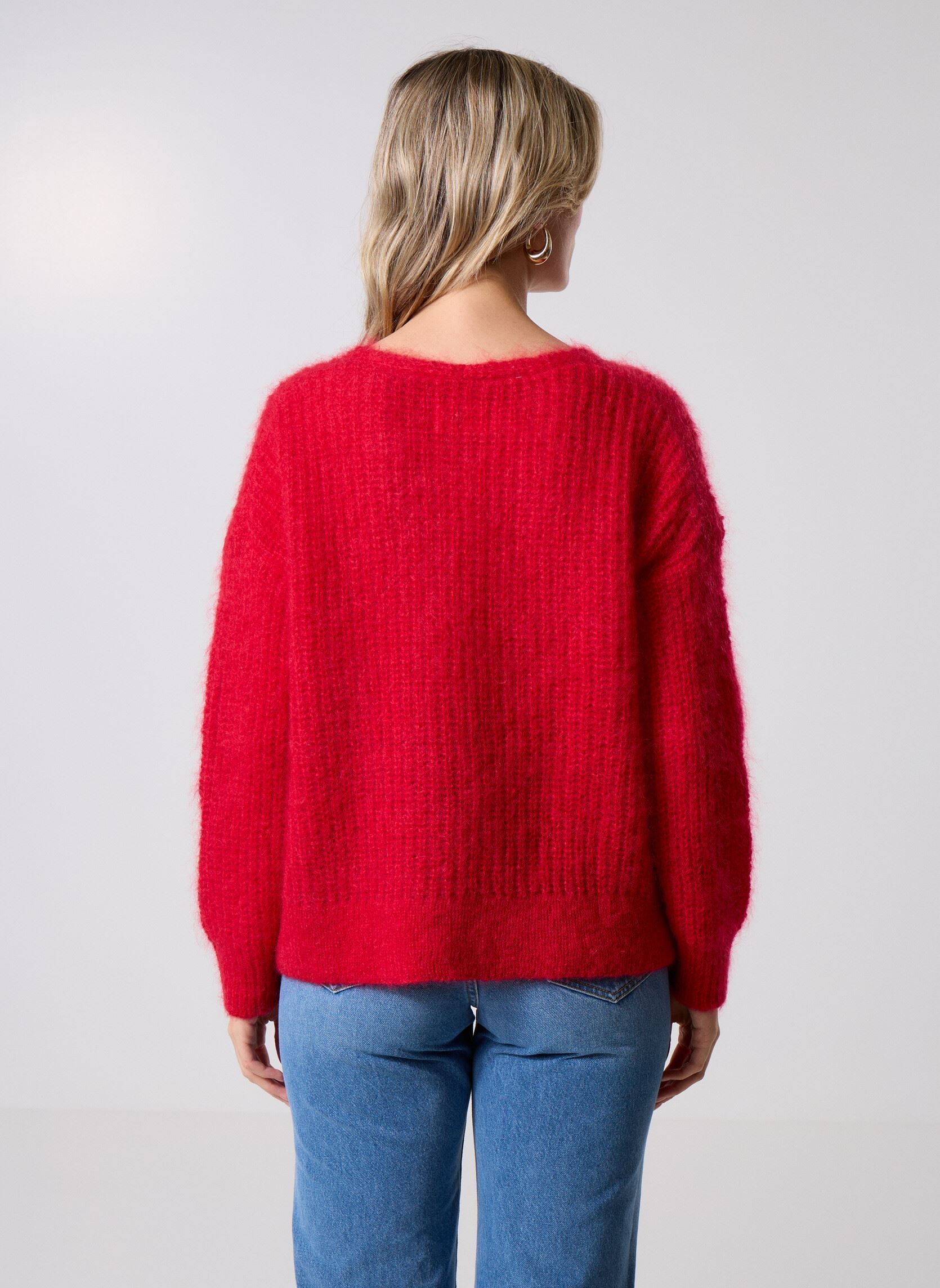 Pullover Charlie damen rot Des Petits Hauts Pullover Charlie damen rot Carmin