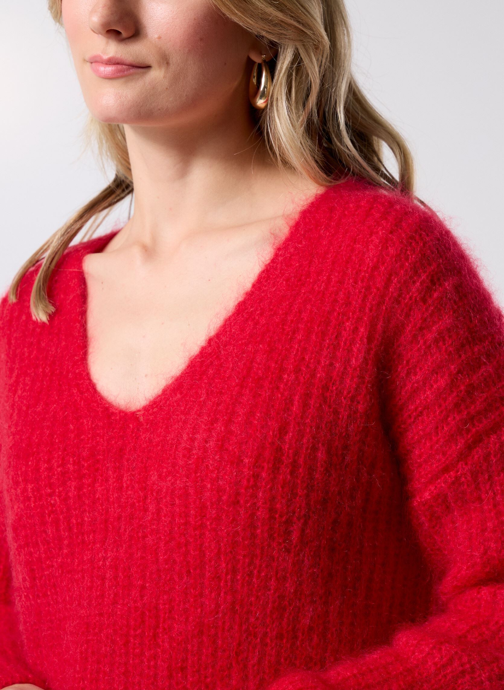 Pullover Charlie damen rot Des Petits Hauts Pullover Charlie damen rot Carmin