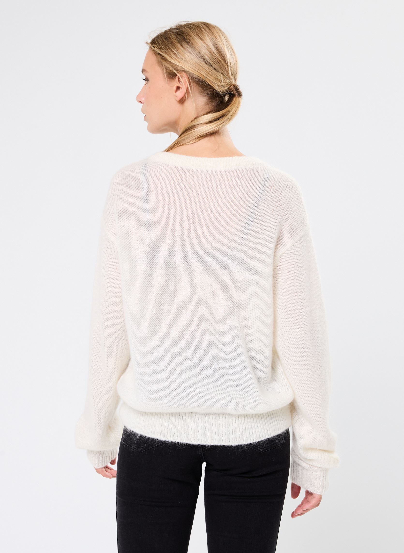 Pulls Buchette femme blanc Des Petits Hauts Pulls Buchette femme blanc Ecru