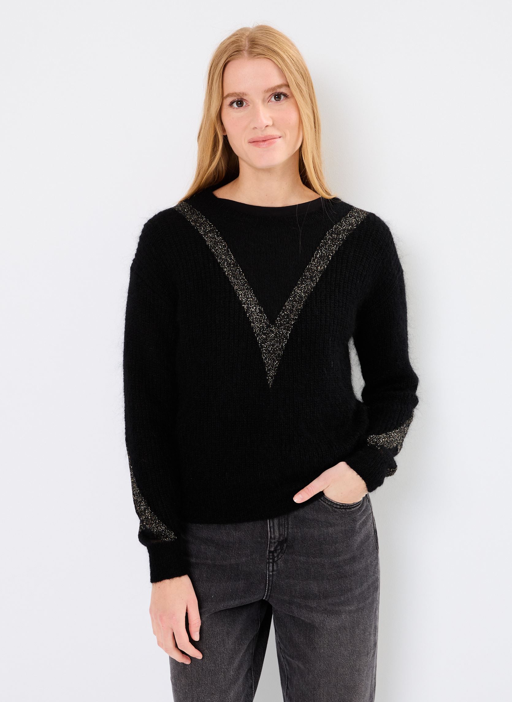Pullover Bulane damen schwarz Des Petits Hauts Pullover Bulane damen schwarz Noir