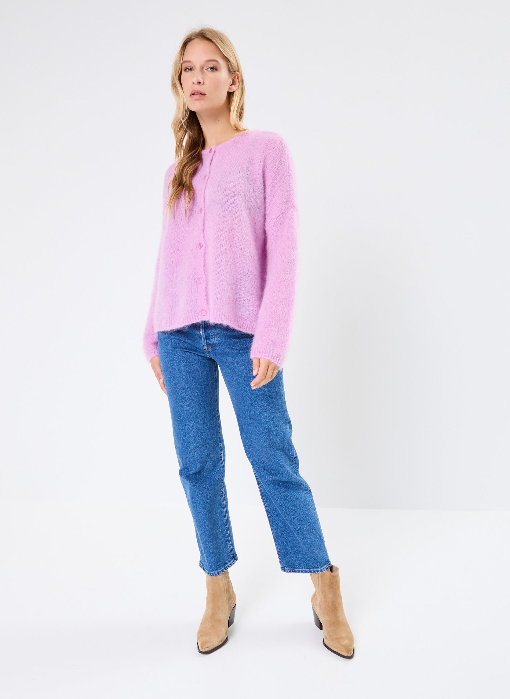 Gilets Bea femme rose Des Petits Hauts Gilets Bea femme rose Blossom