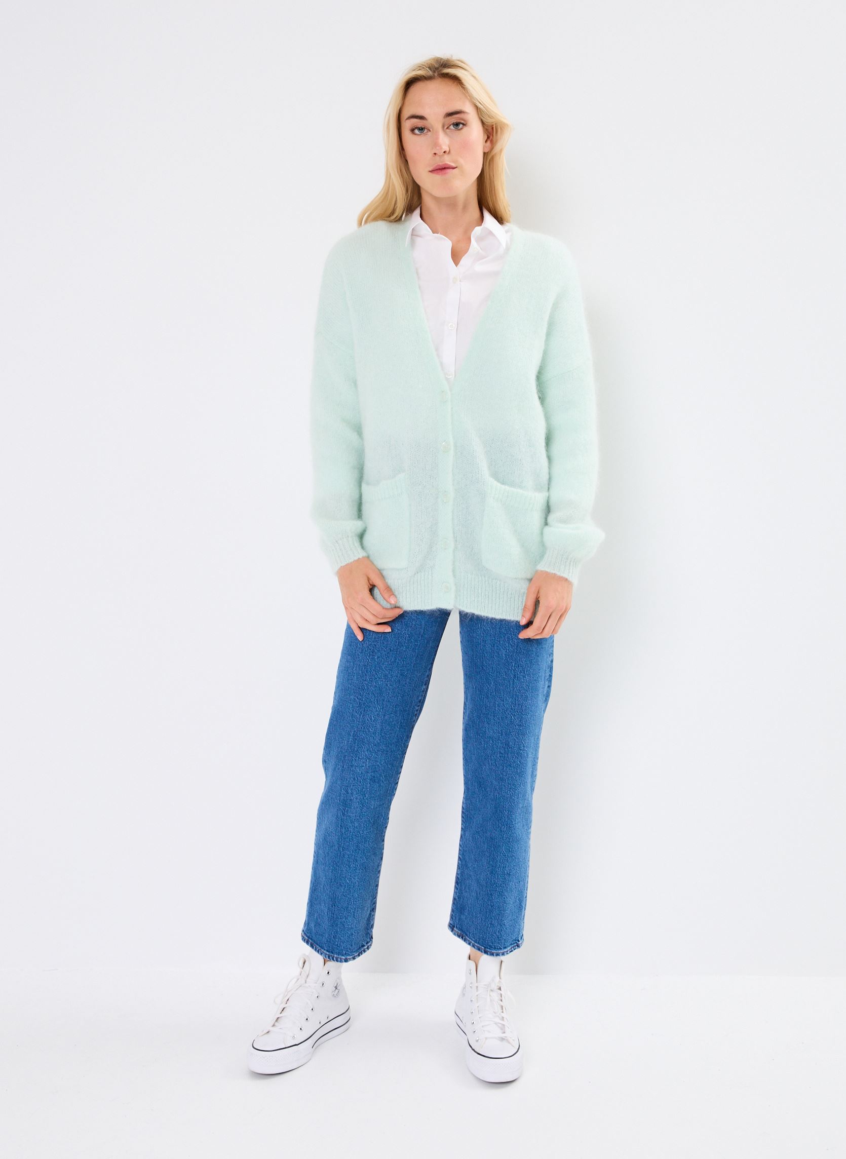 Gilets Betani femme vert Des Petits Hauts Gilets Betani femme vert VERT D'EAU