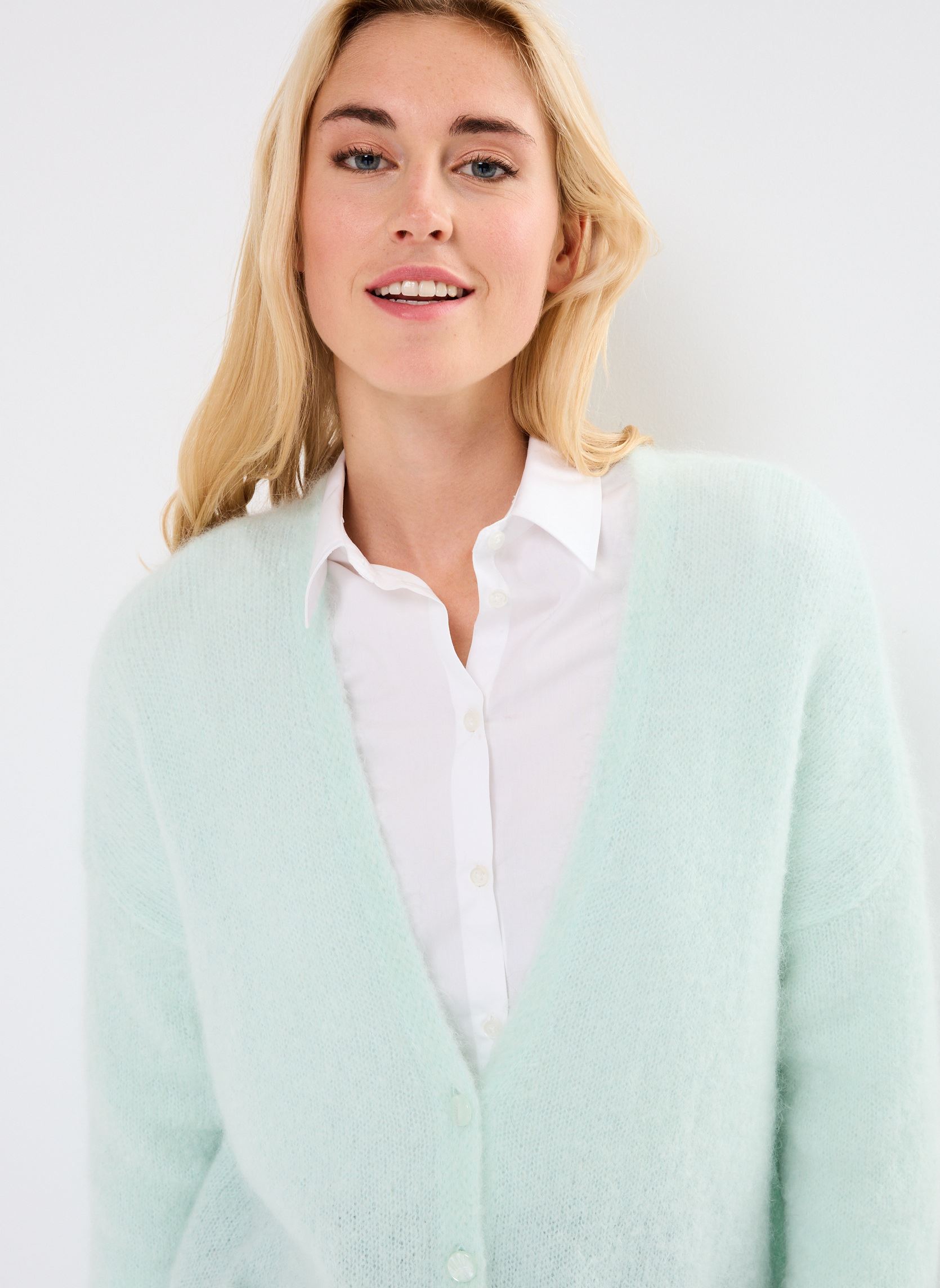 Gilets Betani femme vert Des Petits Hauts Gilets Betani femme vert VERT D'EAU