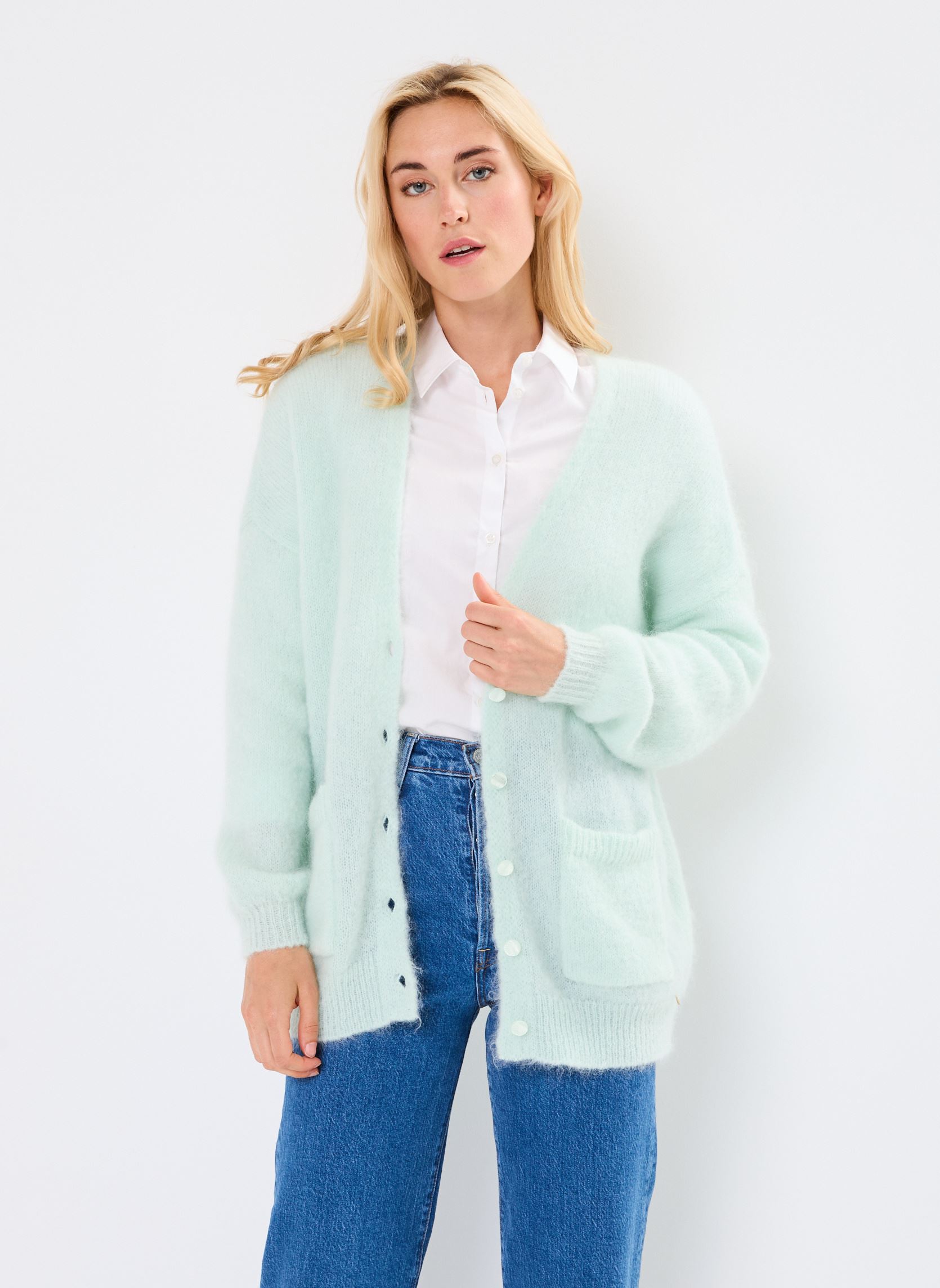Gilets Betani femme vert Des Petits Hauts Gilets Betani femme vert VERT D'EAU