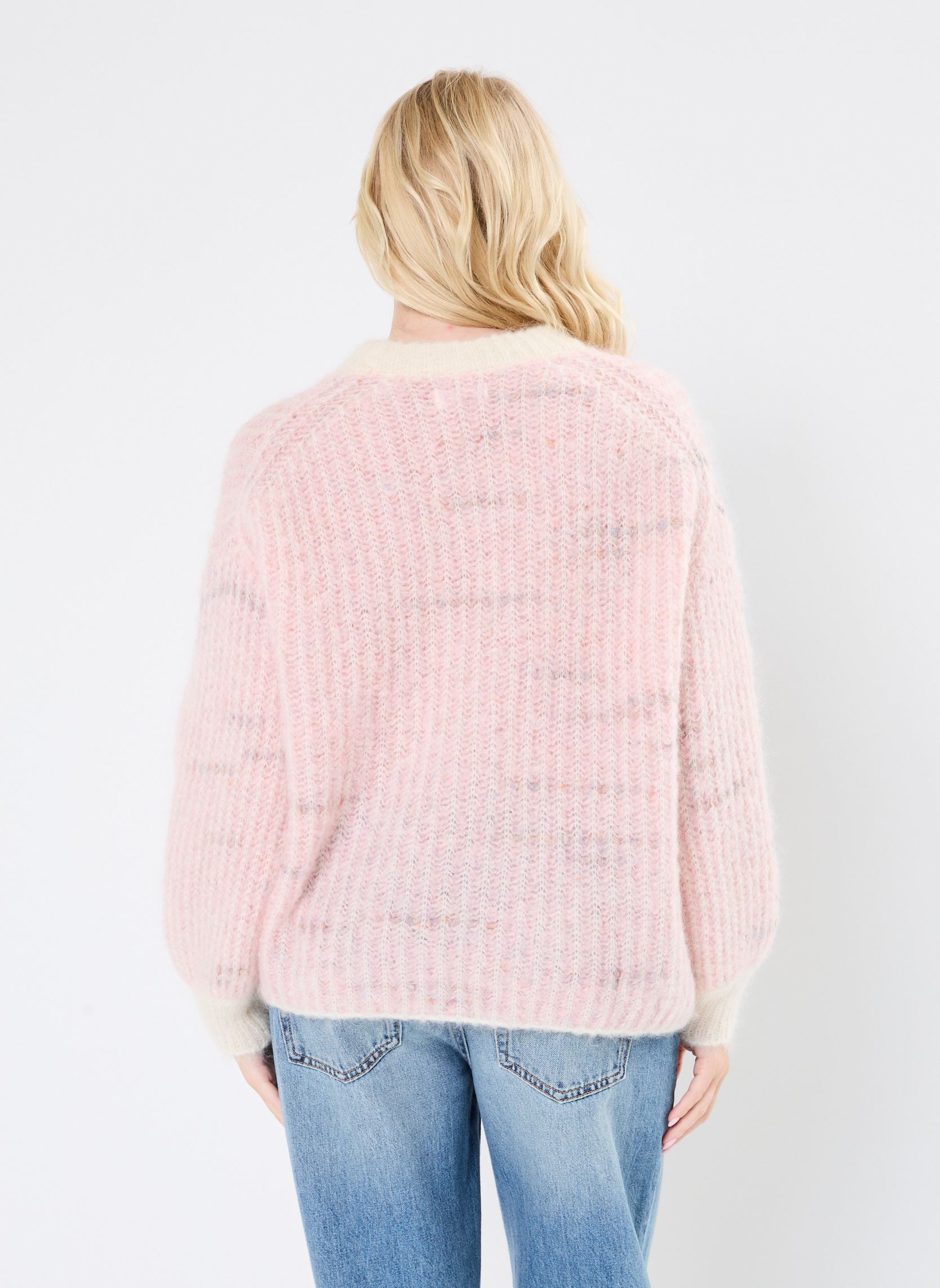 Pulls Albertine femme rose Des Petits Hauts Pulls Albertine femme rose Ecru/Brume Poudre