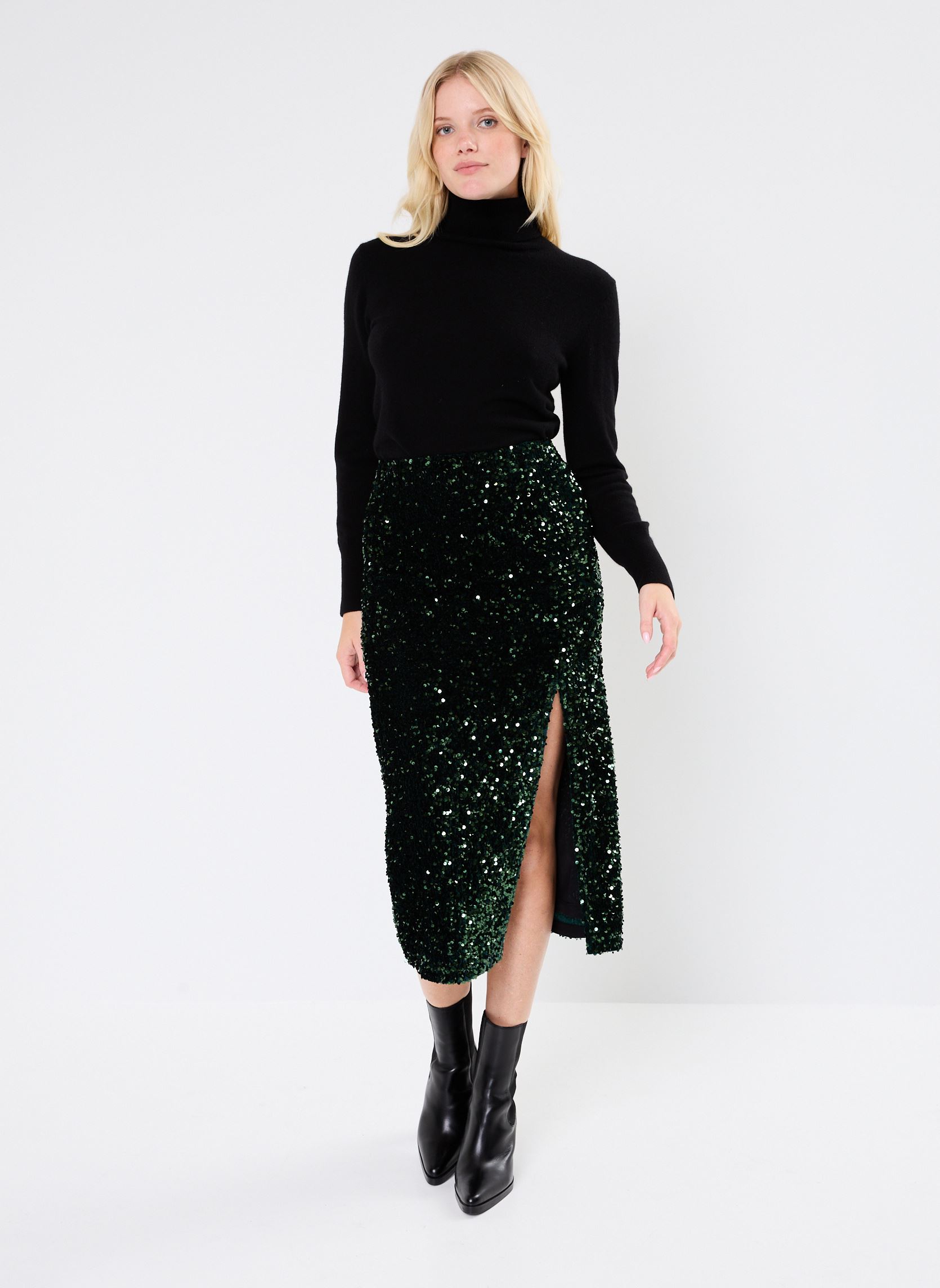 Jupes longues Ysis femme vert Des Petits Hauts Jupes longues Ysis femme vert EPICEA