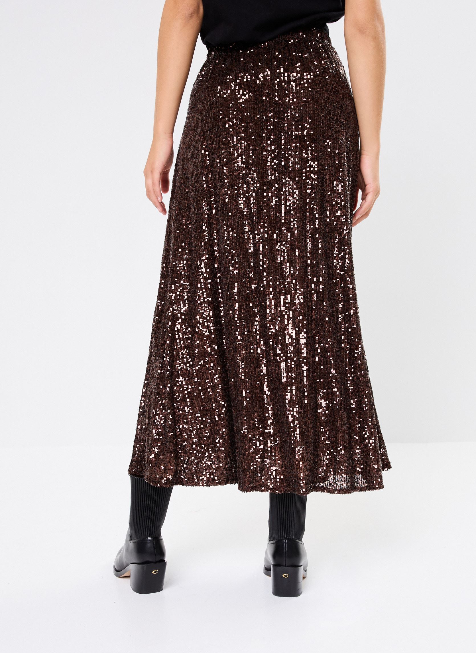 Halflange rokken Severine dames bruin Des Petits Hauts Halflange rokken Severine dames bruin ours