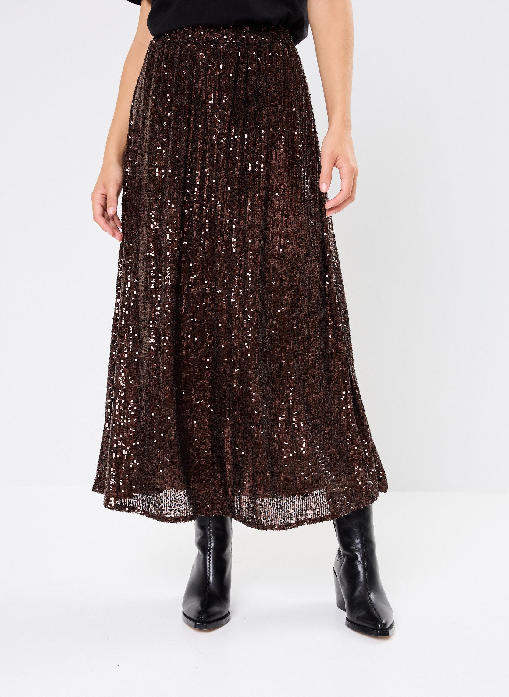 Halflange rokken Severine dames bruin Des Petits Hauts Halflange rokken Severine dames bruin ours
