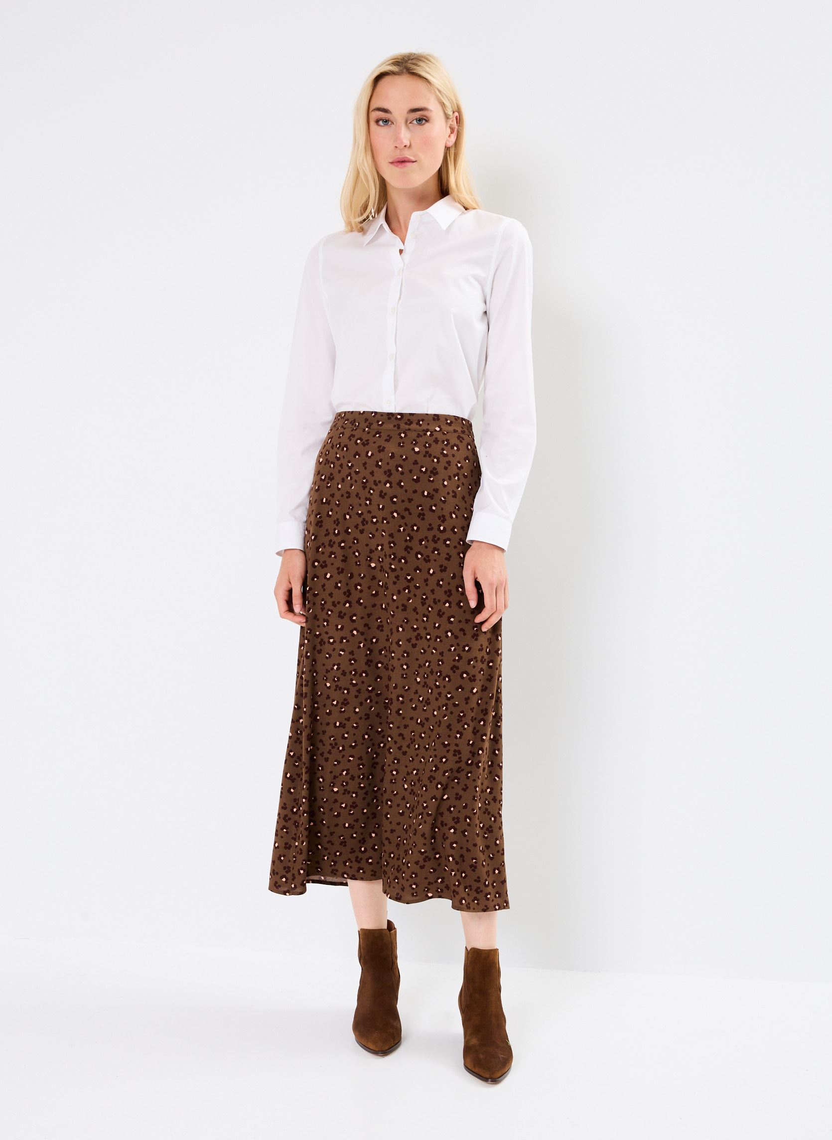 Halflange rokken Solita dames groen Des Petits Hauts Halflange rokken Solita dames groen Leo Kaki