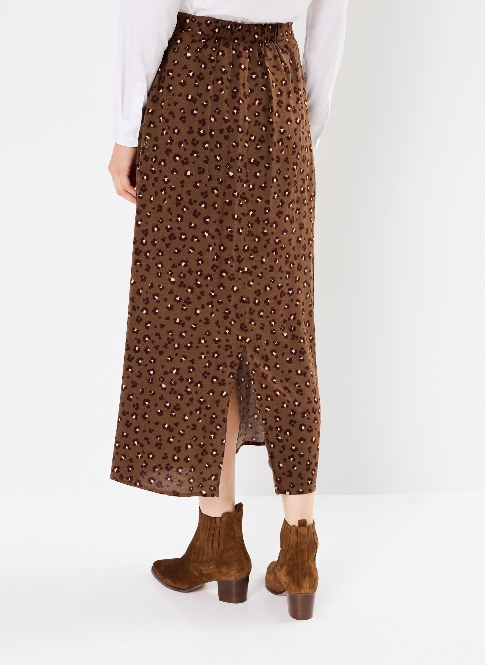 Halflange rokken Solita dames groen Des Petits Hauts Halflange rokken Solita dames groen Leo Kaki