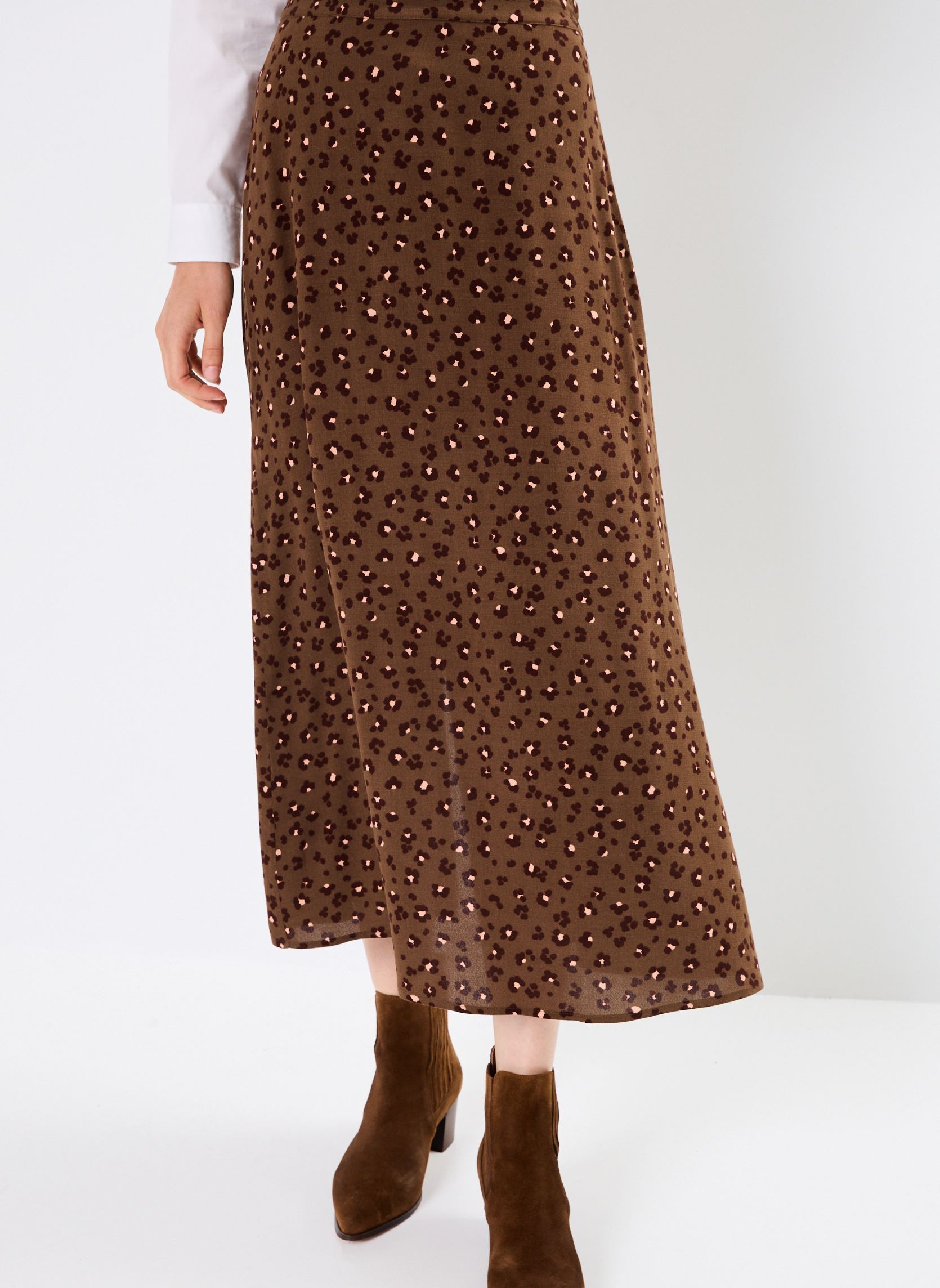 Halflange rokken Solita dames groen Des Petits Hauts Halflange rokken Solita dames groen Leo Kaki