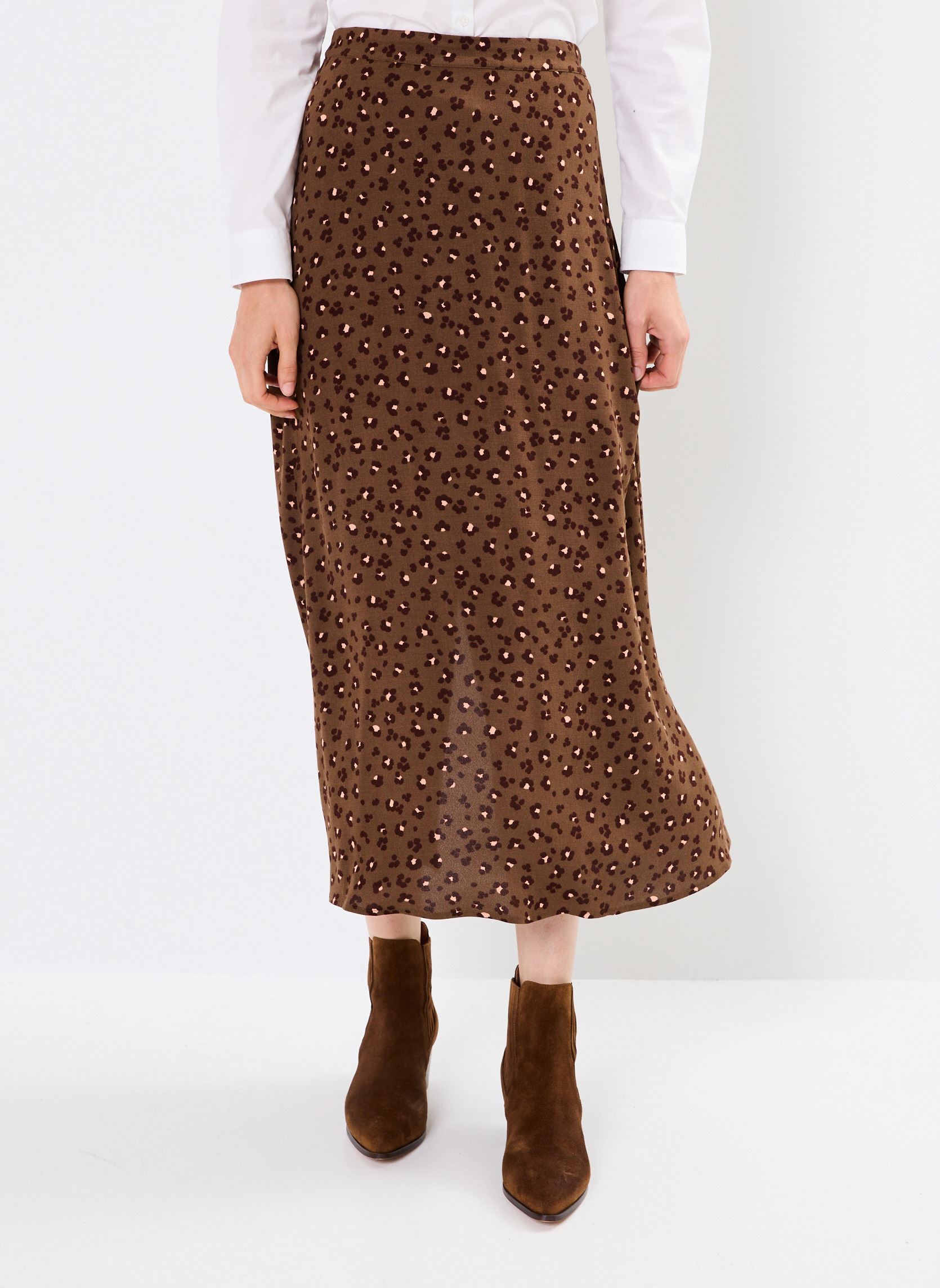 Halflange rokken Solita dames groen Des Petits Hauts Halflange rokken Solita dames groen Leo Kaki