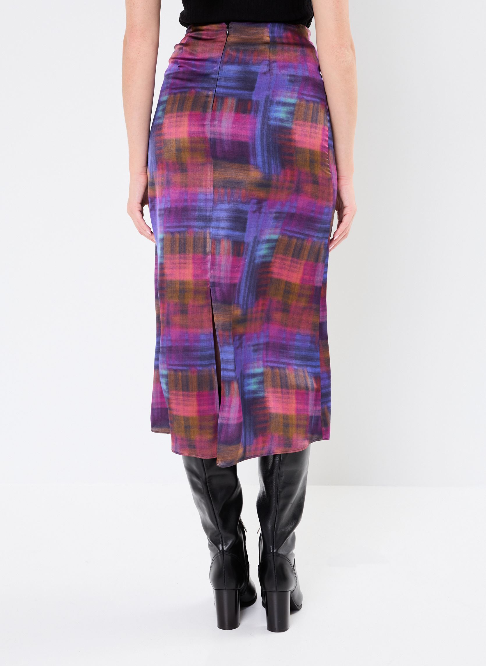Jupe midi femme Bassini multicolore ligne A taille 18