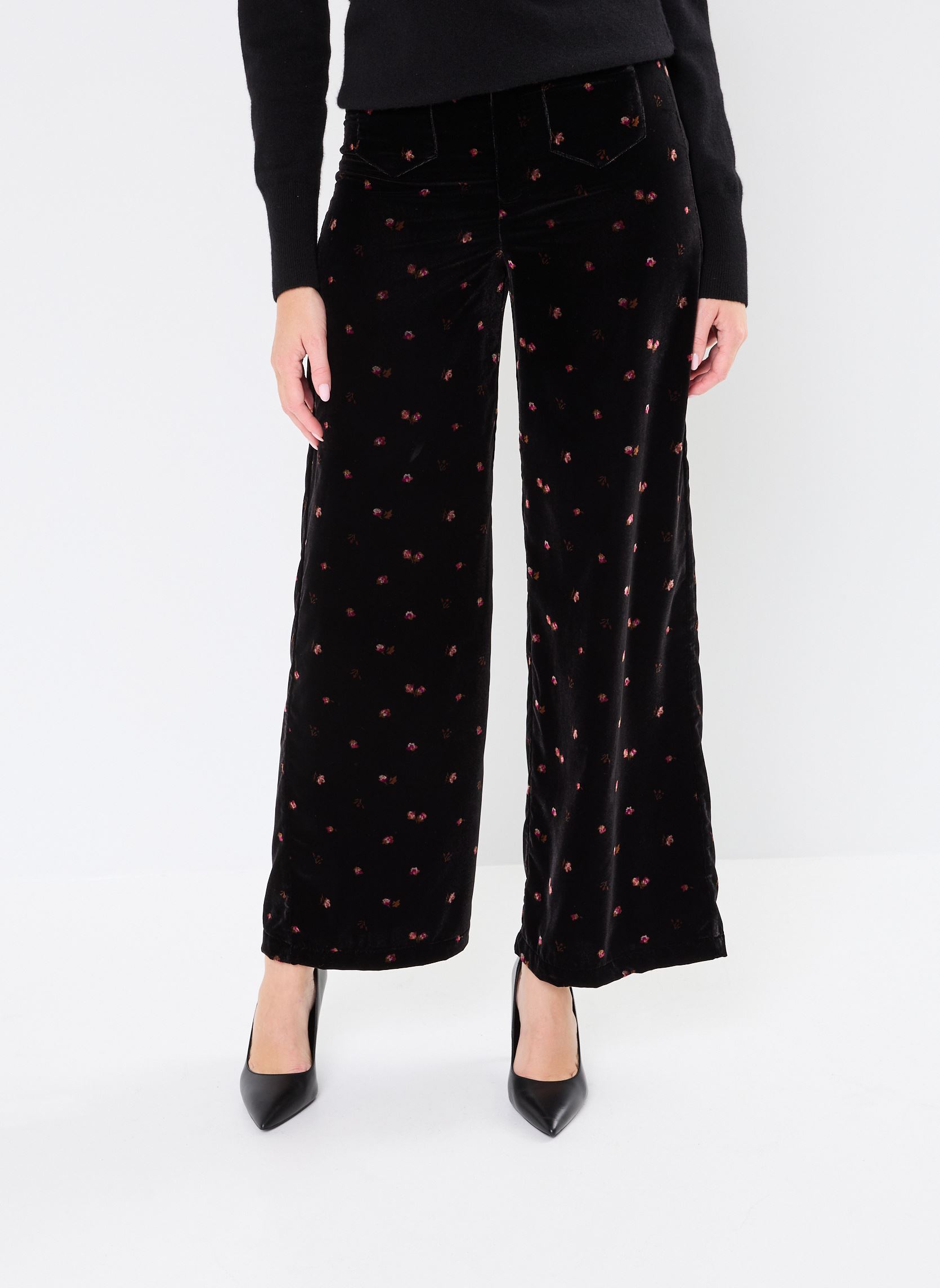Pantalons larges Timisti femme noir Des Petits Hauts Pantalons larges Timisti femme noir BLOOM