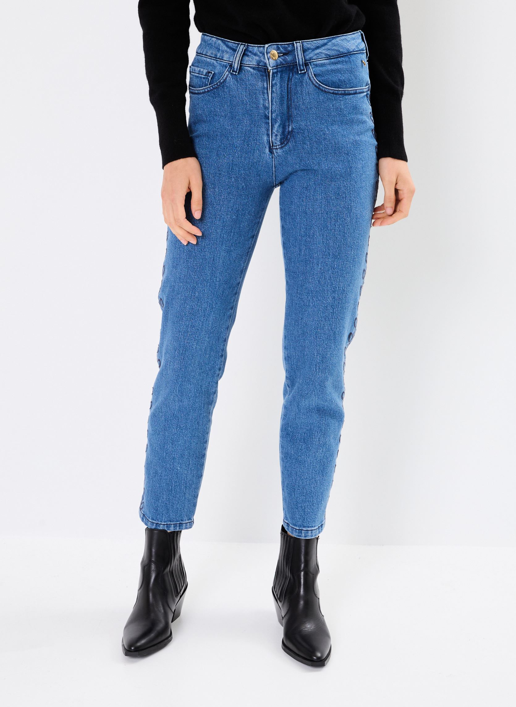 Rechte jeans / Straight Leg Jeans Louisetta dames blauw Des Petits Hauts Rechte jeans / Straight Leg Jeans Louisetta dames blauw MIDDLE BLUE