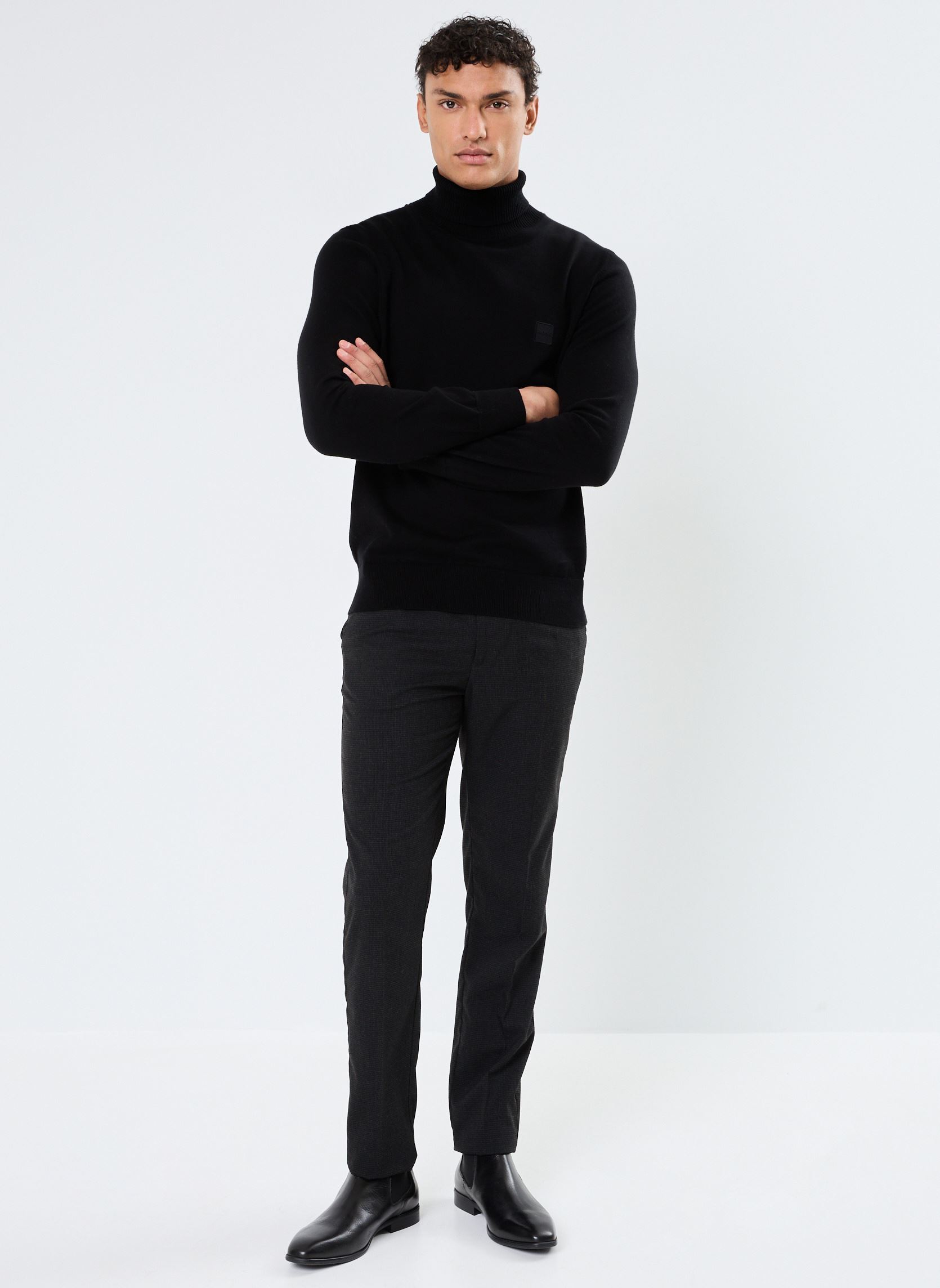 Pulls Akiro_S homme noir BOSS Pulls Akiro_S homme noir 001-BLACK
