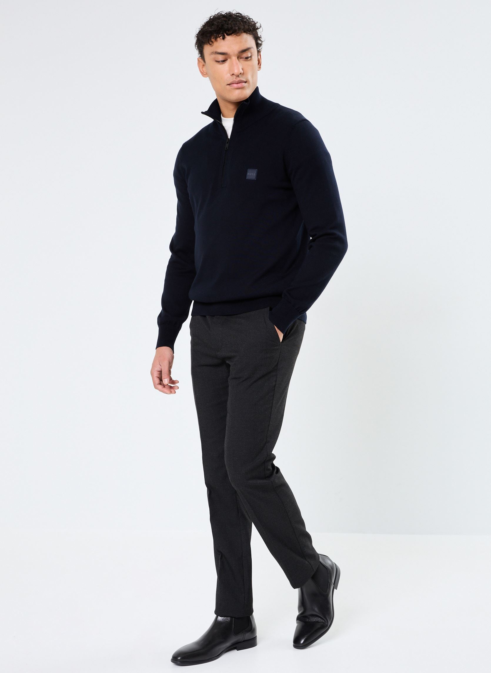 Pulls Kanobix_S homme bleu BOSS Pulls Kanobix_S homme bleu 404-Dark Blue