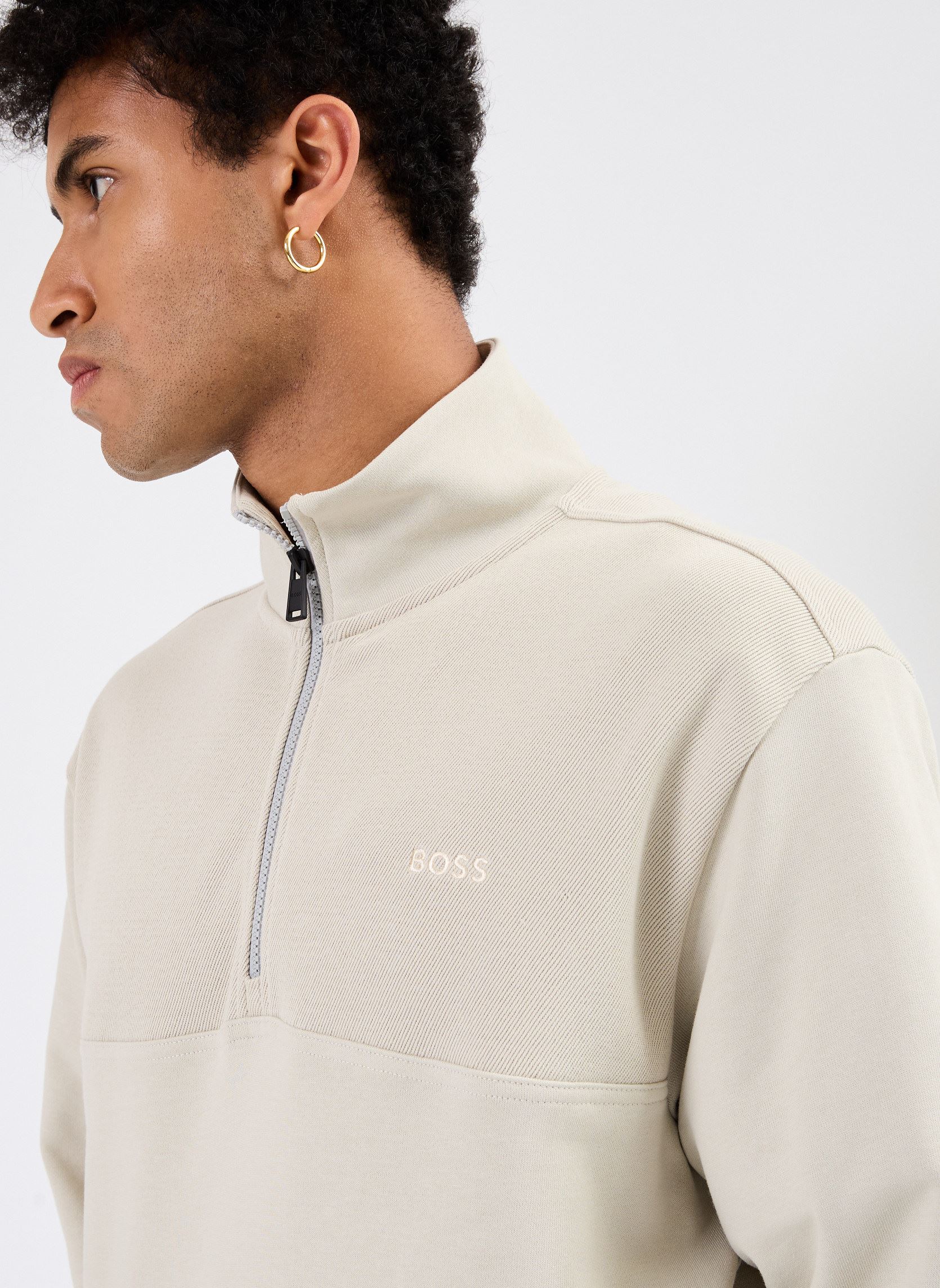 Sweaters met rits Ze_Courduroy heren beige BOSS Sweaters met rits Ze_Courduroy heren beige 271-LIGHT BEIGE