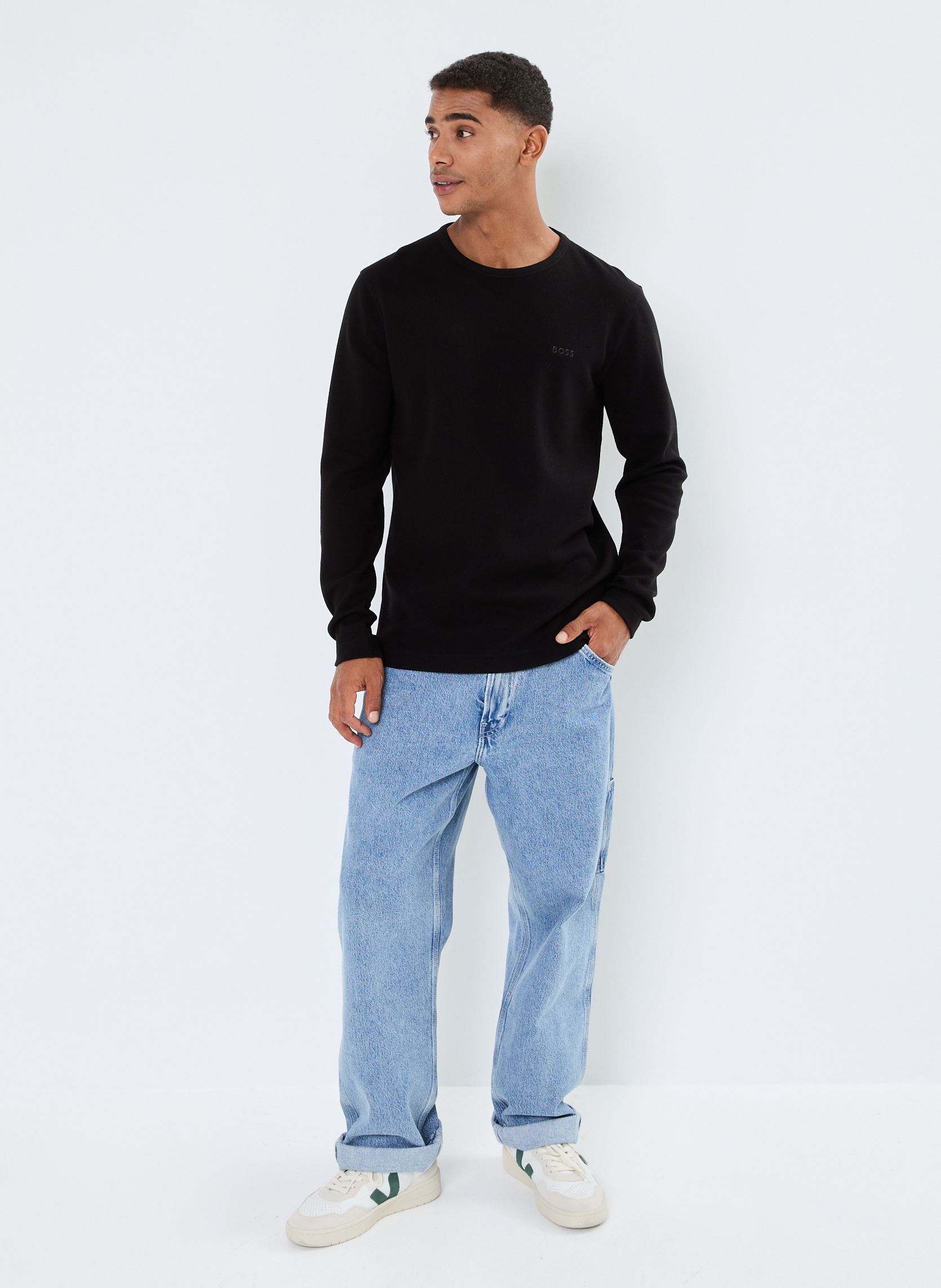 Tee-shirts manches longues Tempesto homme noir BOSS Tee-shirts manches longues Tempesto homme noir 001-Black