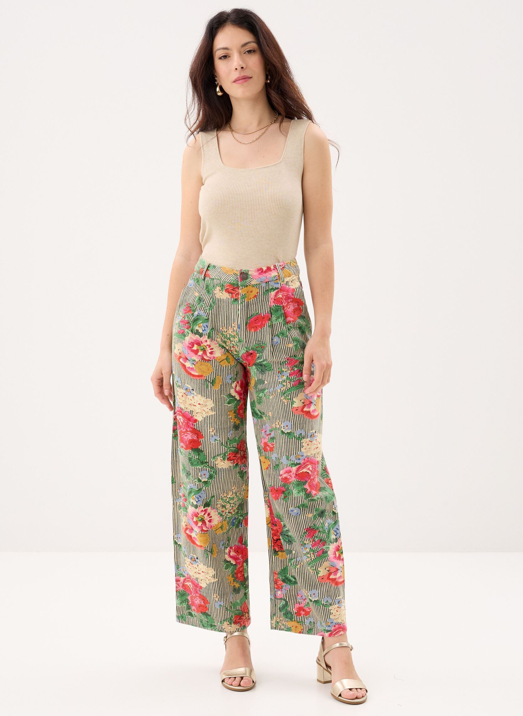 Pantalons larges PEPE femme multicolore Maison Hotel Pantalons larges PEPE femme multicolore Noir
