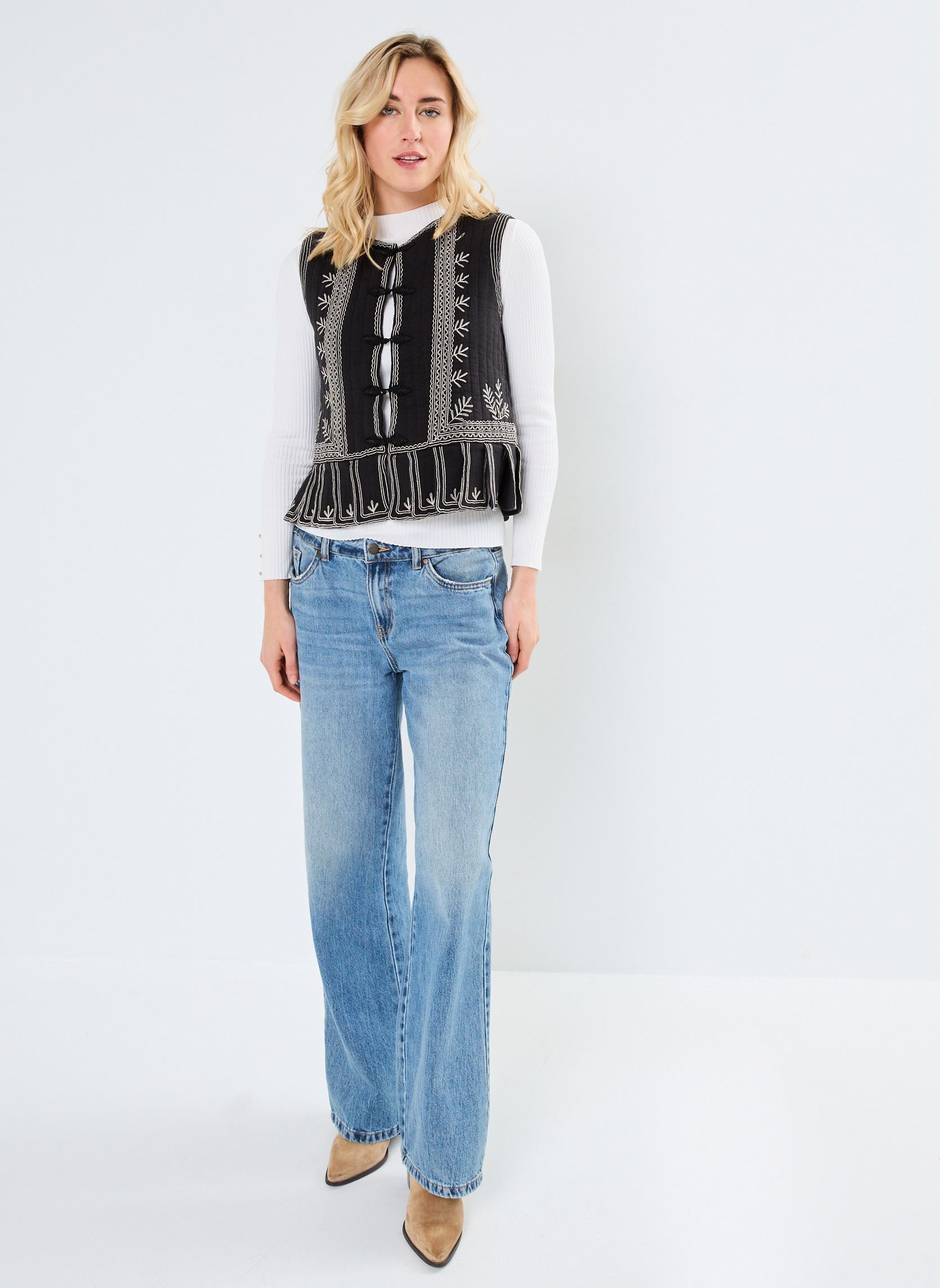 Tops GABRI dames zwart Maison Hotel Tops GABRI dames zwart Midnight