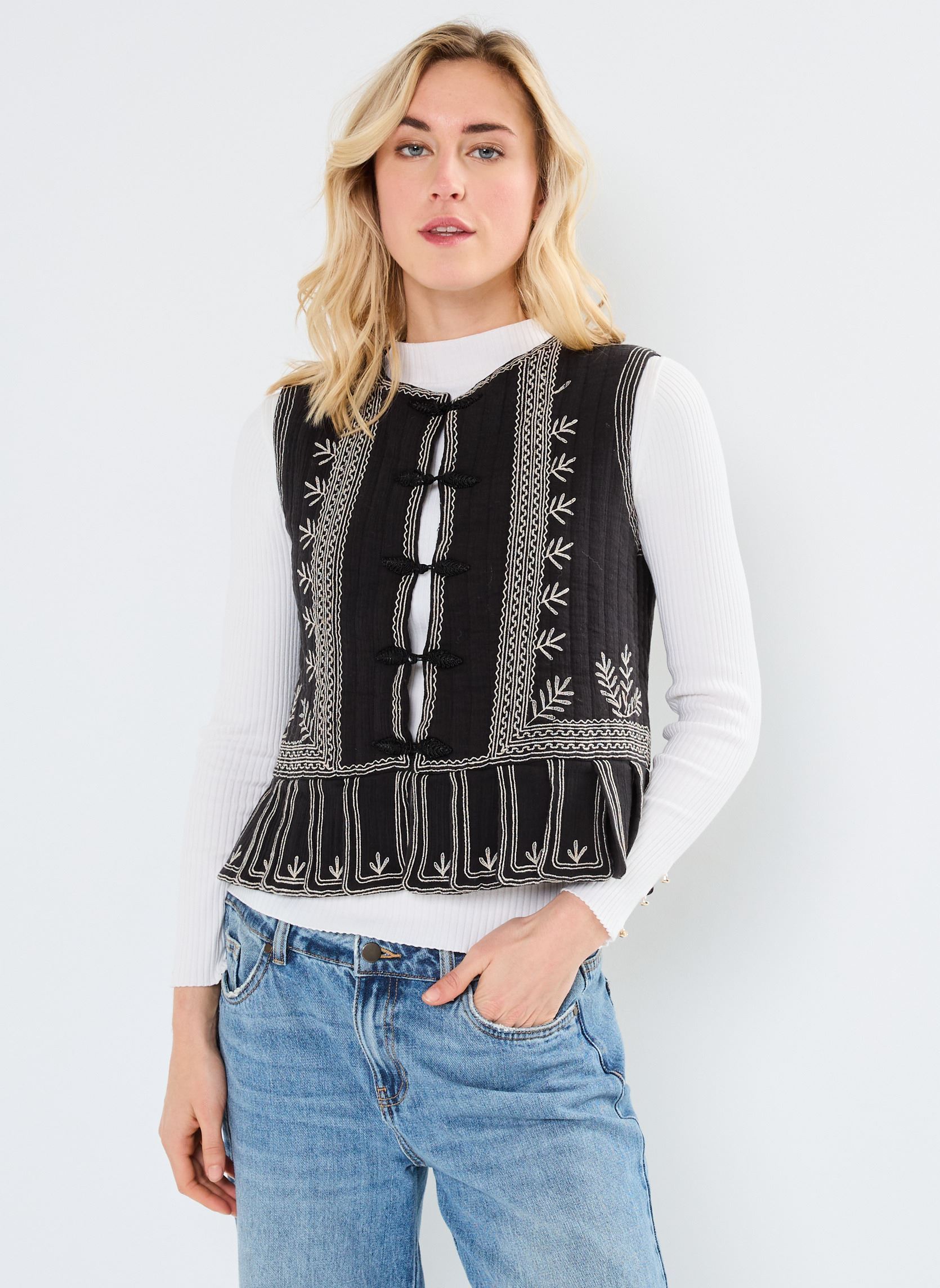 Tops GABRI dames zwart Maison Hotel Tops GABRI dames zwart Midnight