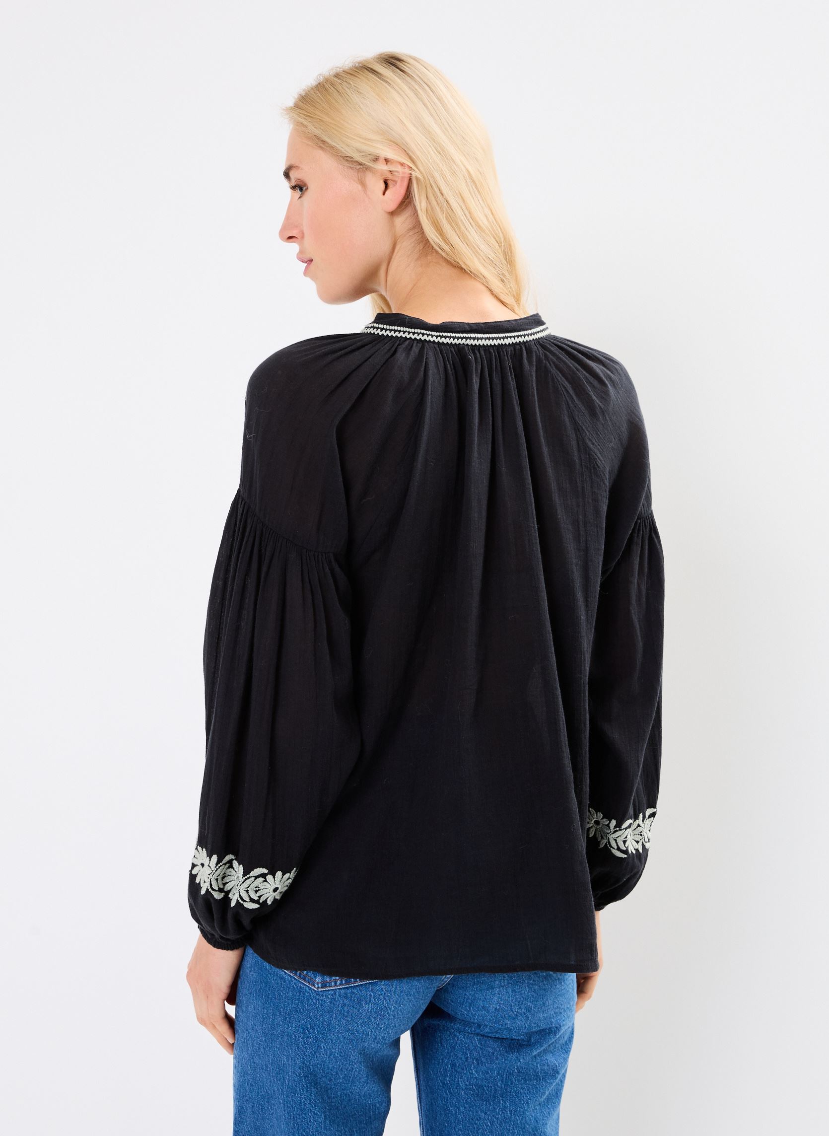 Blouses manches longues TINA femme noir Maison Hotel Blouses manches longues TINA femme noir Notte