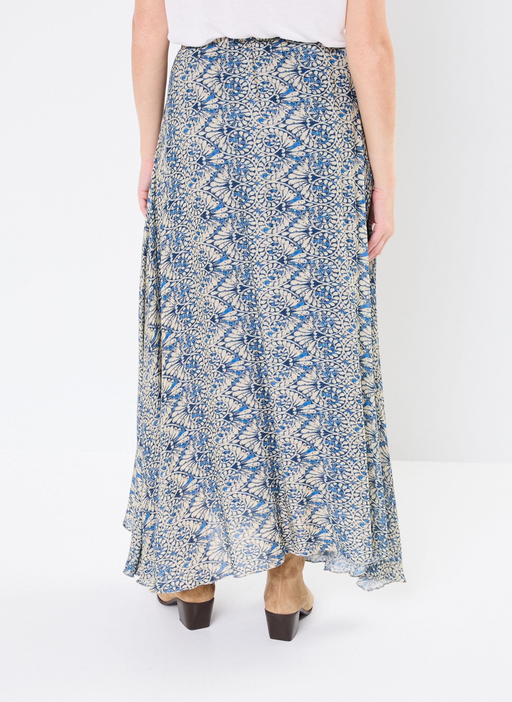 Lange rokken INES dames blauw Maison Hotel Lange rokken INES dames blauw Lapis Lazuli