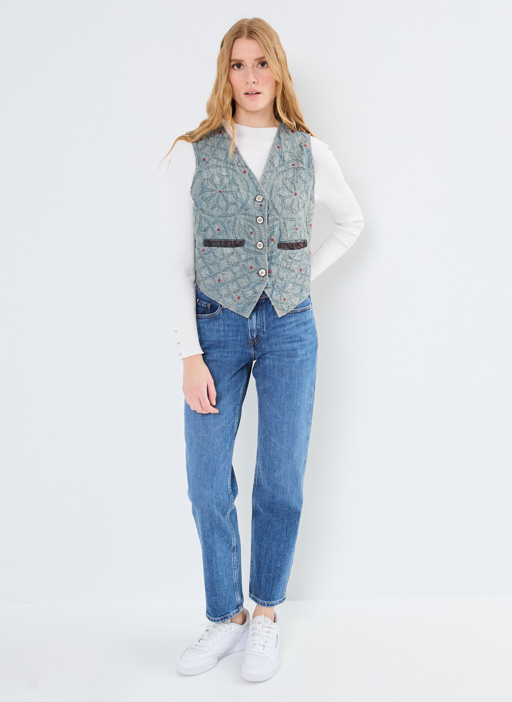 Strickjacken und Westen FREDDIE damen blau Maison Hotel Strickjacken und Westen FREDDIE damen blau MISTY BLUE