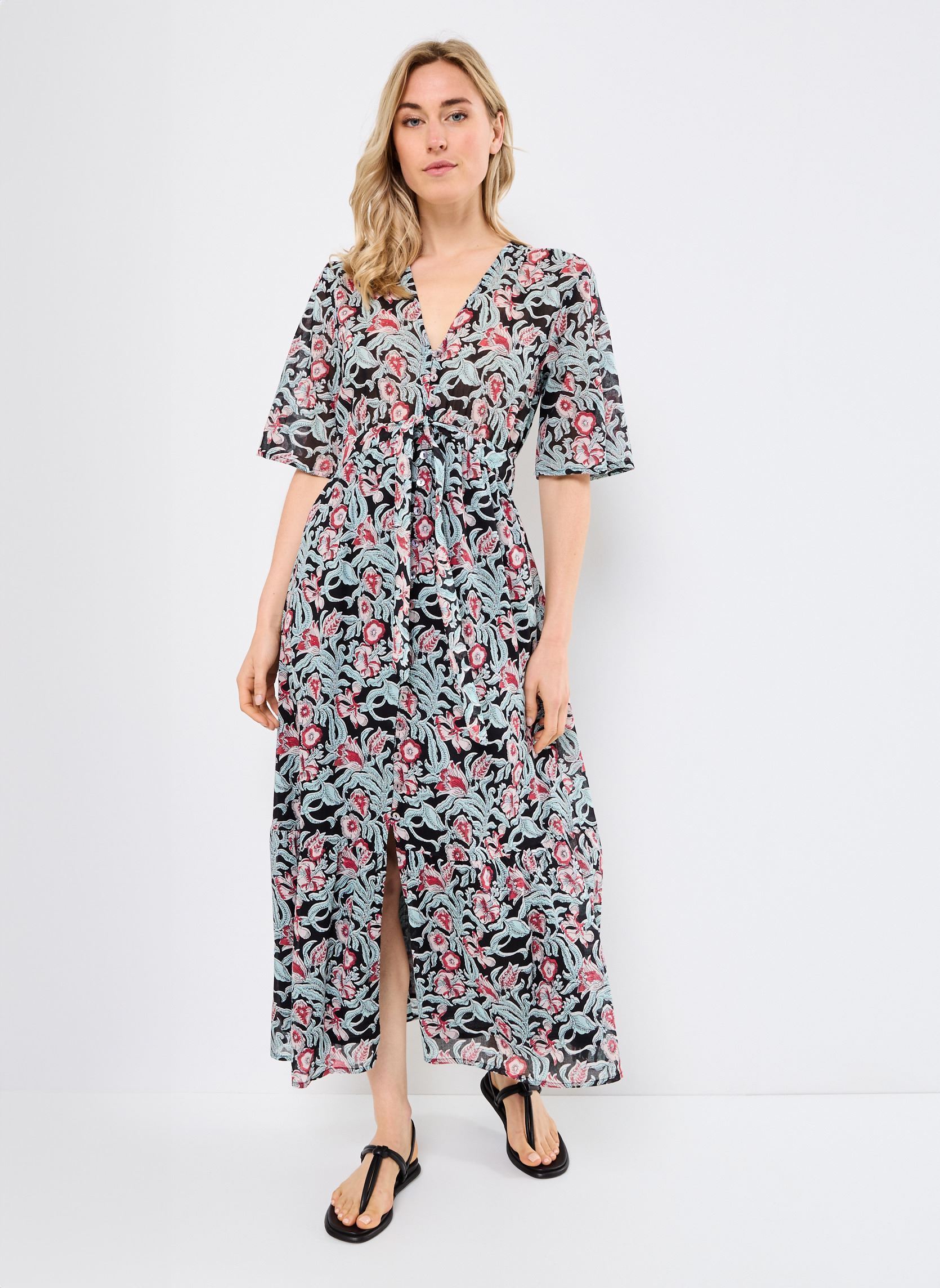 Lange Kleider ARIANA damen mehrfarbig Maison Hotel Lange Kleider ARIANA damen mehrfarbig Rosa Rosae