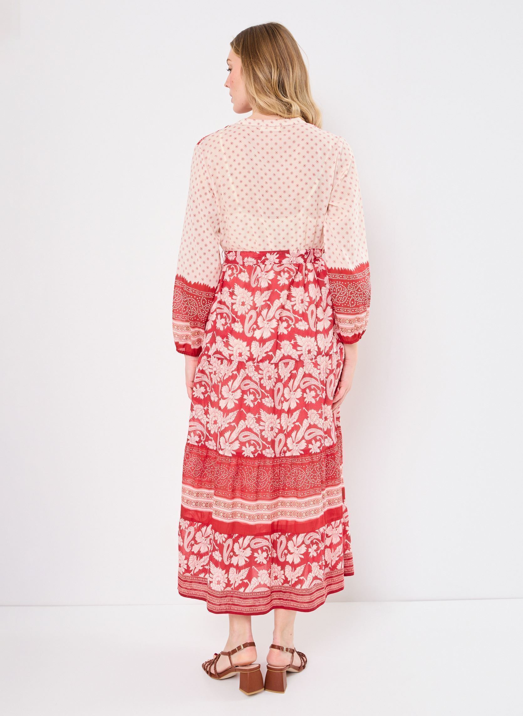Lange Kleider MACARENA damen rot Maison Hotel Lange Kleider MACARENA damen rot SANGRIA