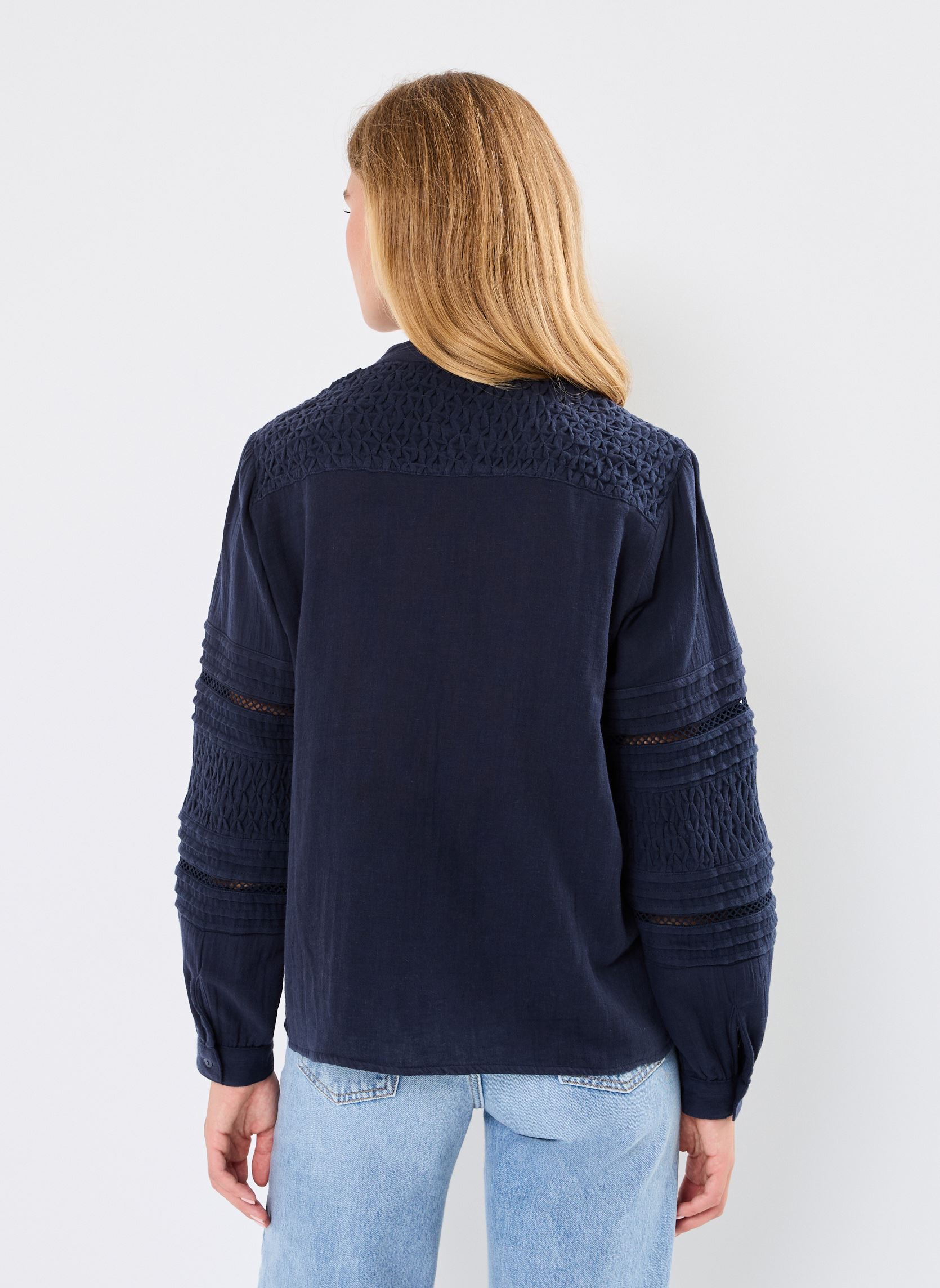 Blouses manches longues ANGELA femme bleu Maison Hotel Blouses manches longues ANGELA femme bleu Navy