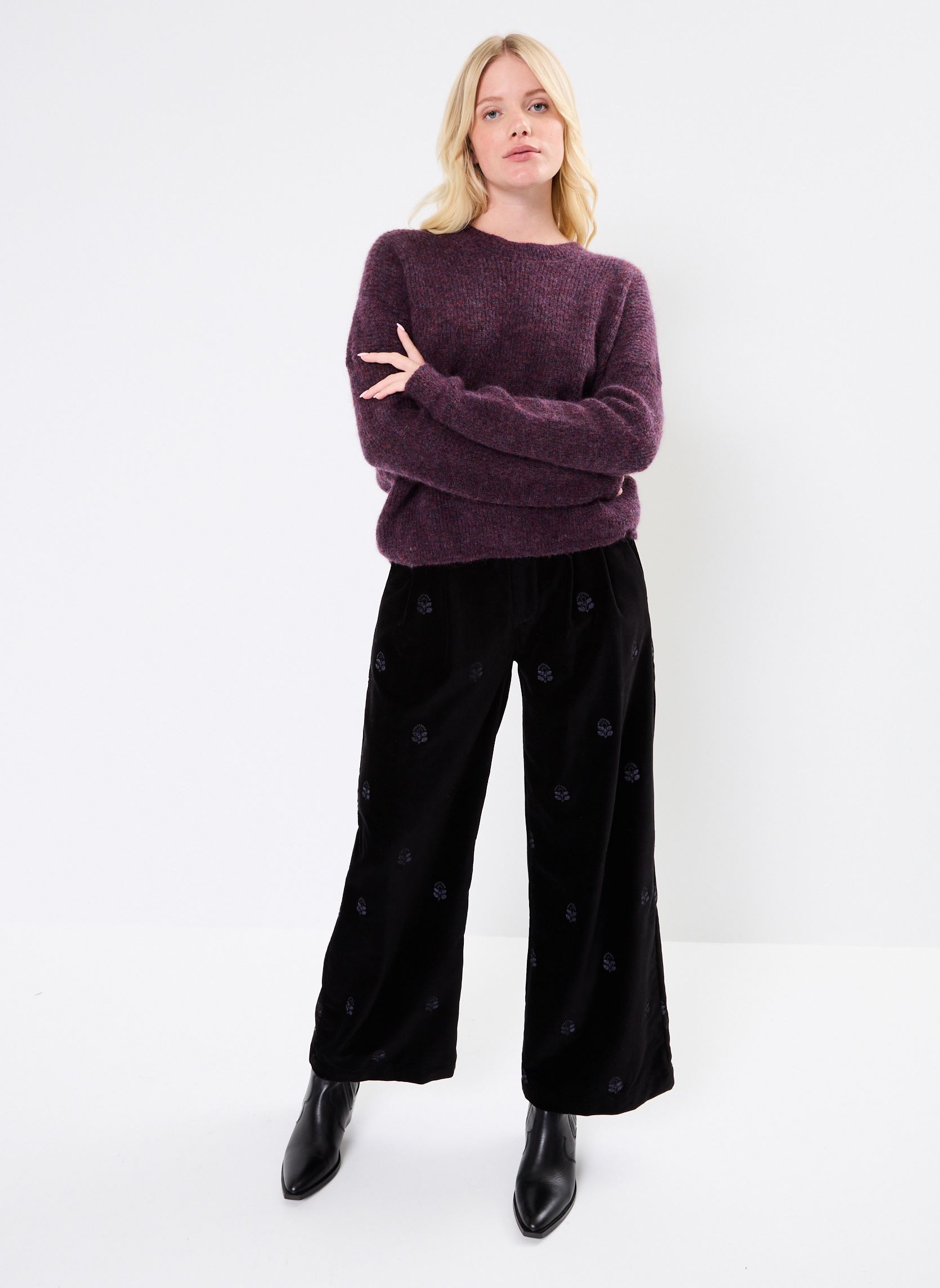 Pullover PHILIPPO damen violett Maison Hotel Pullover PHILIPPO damen violett Grape