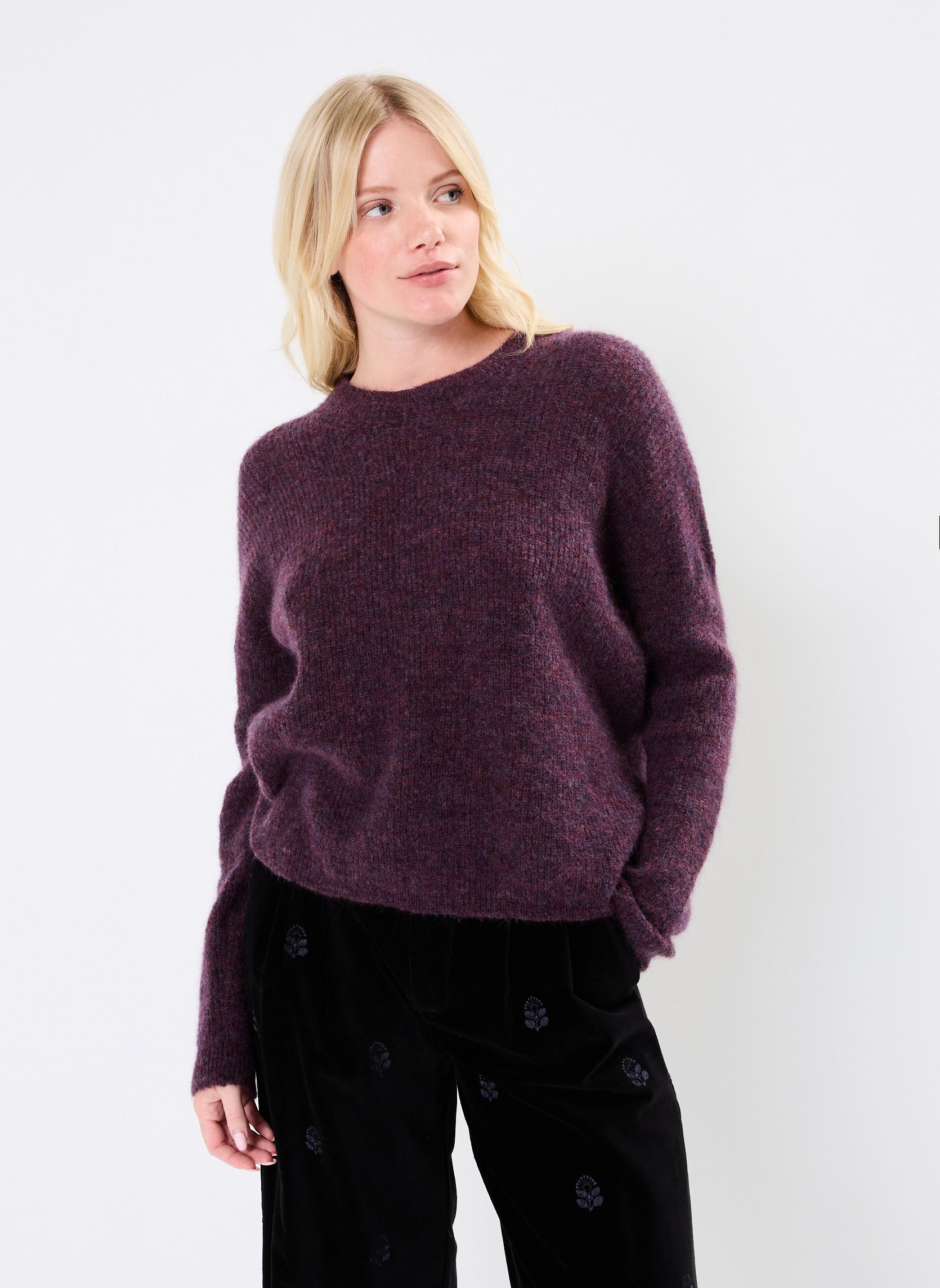 Pullover PHILIPPO damen violett Maison Hotel Pullover PHILIPPO damen violett Grape