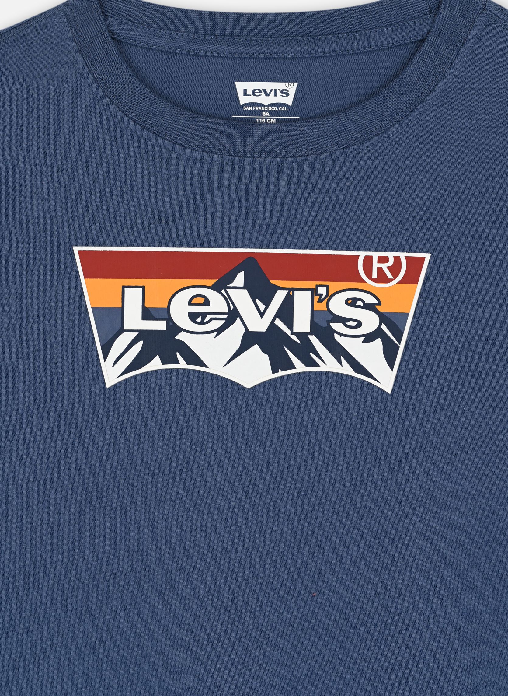 Tee-shirts manches courtes Levi's Mountain Batwing Tee garçon bleu Levi's Kids Tee-shirts manches courtes Levi's Mountain Batwing Tee garçon bleu Vintage indigo