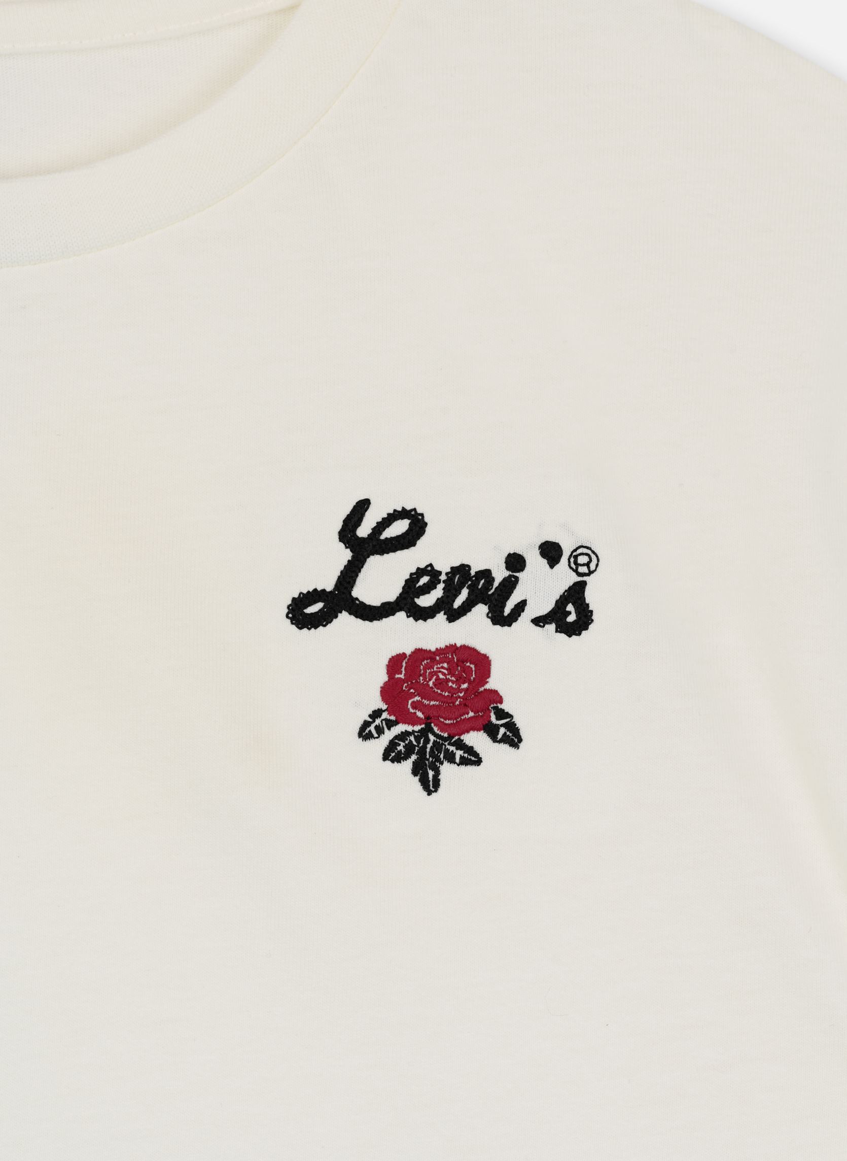 Kurzarm-T-Shirts Levi's Oversized Levis Rose Tee mädchen weiß Levi's Kids Kurzarm-T-Shirts Levi's Oversized Levis Rose Tee mädchen weiß EGRET