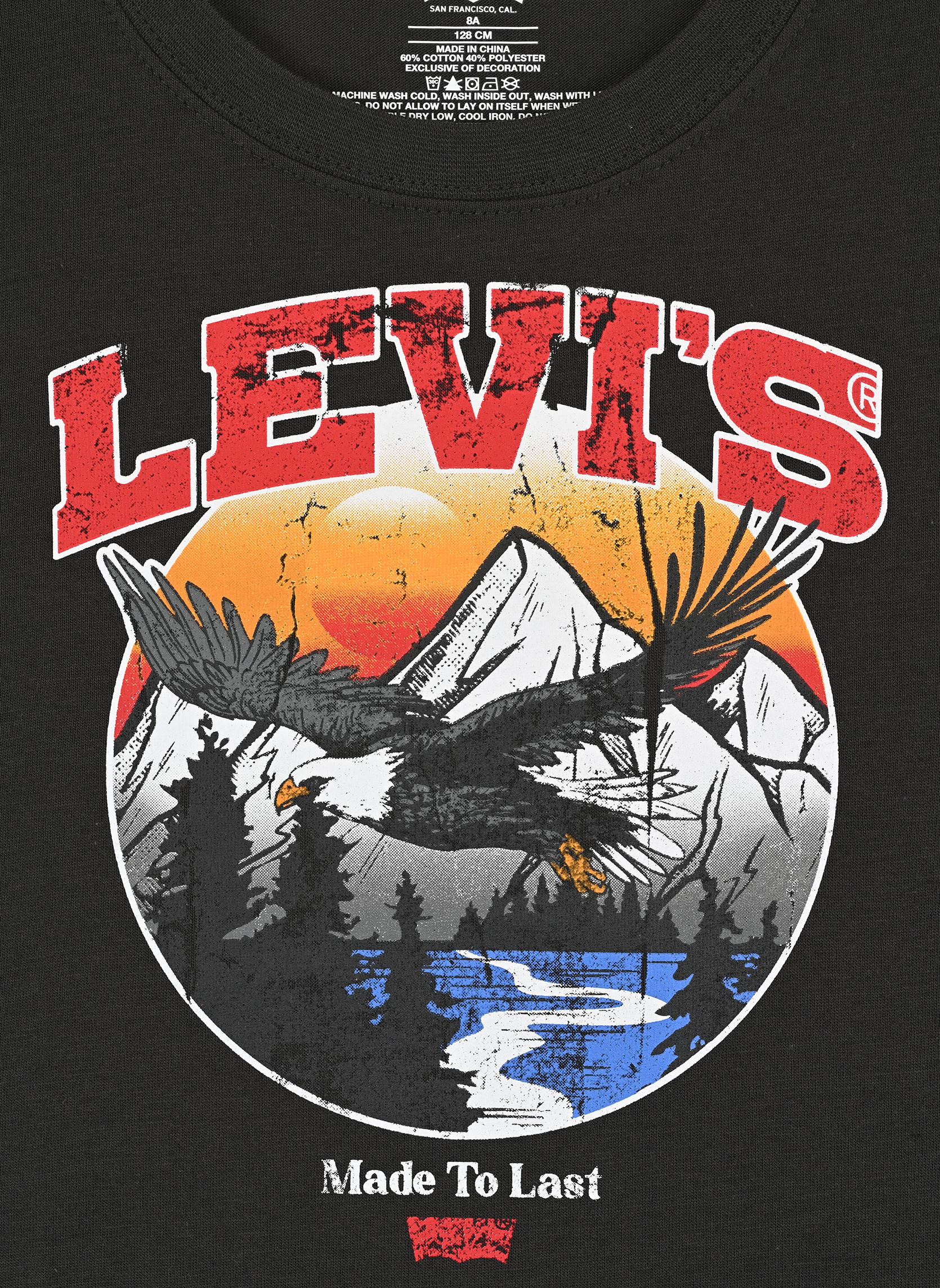 Tee-shirts manches courtes Levi's Soar Like An Eagle Tee garçon noir Levi's Kids Tee-shirts manches courtes Levi's Soar Like An Eagle Tee garçon noir Pirate Black