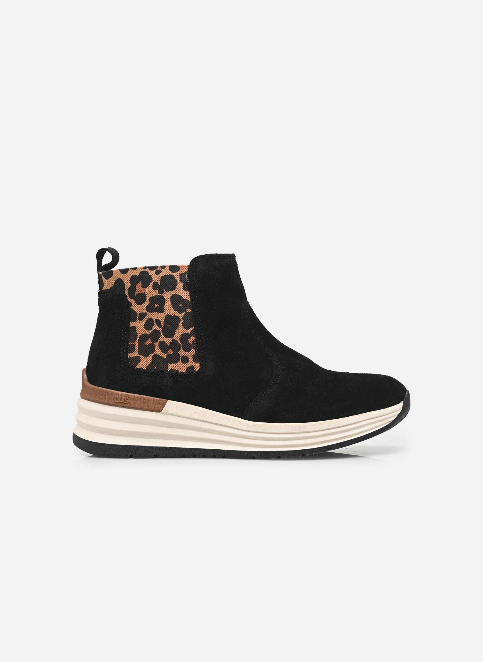 Stiefeletten und Stiefel Temarie damen schwarz TBS Stiefeletten und Stiefel Temarie damen schwarz NOIR + LEOPARD