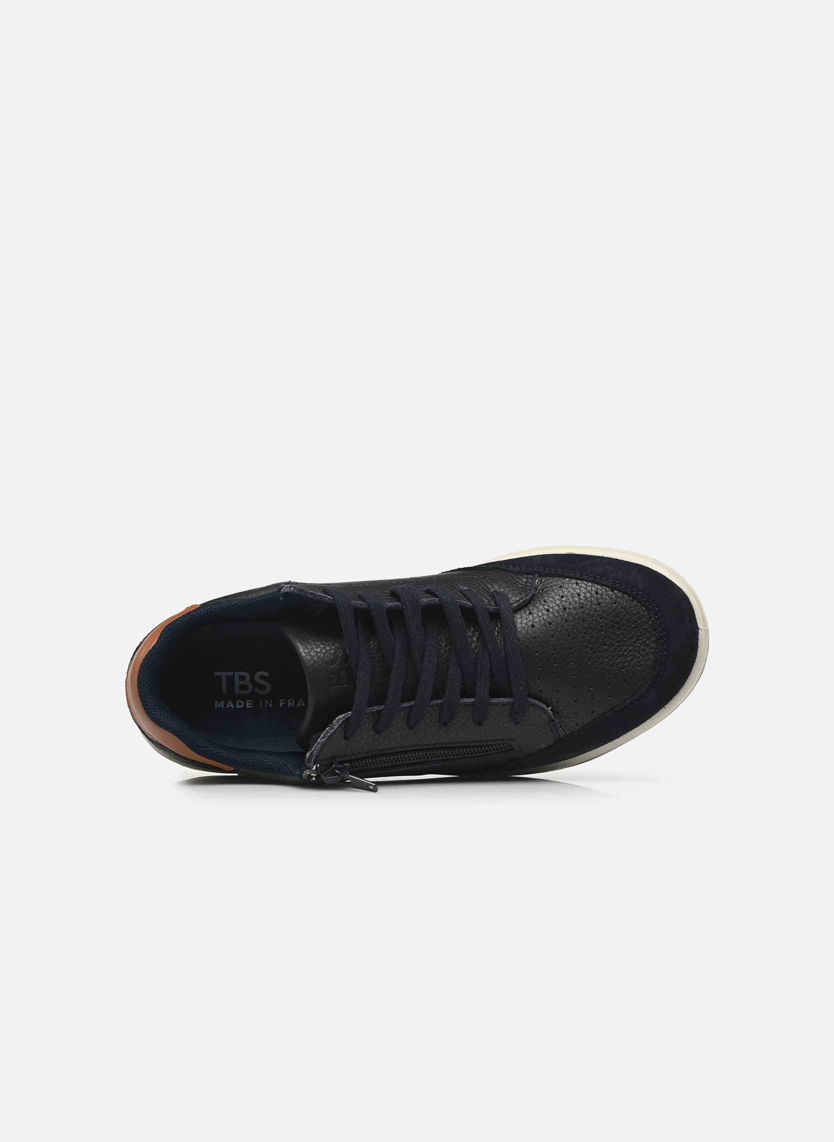 Niedrige Sneaker Allzipp herren blau TBS Made in France Niedrige Sneaker Allzipp herren blau MARINE + COGNAC