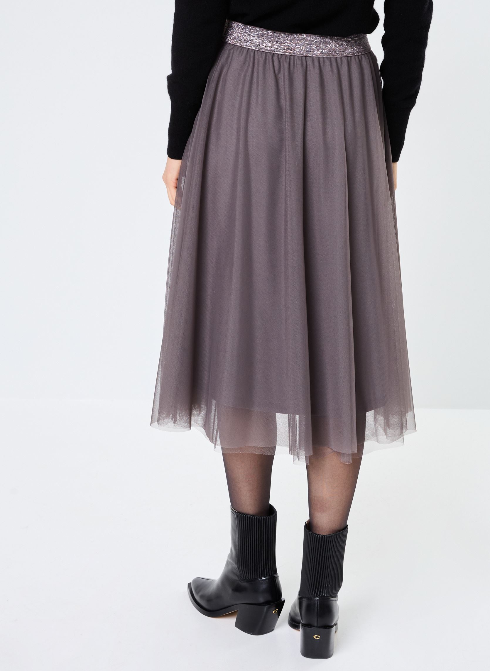 Midi-Röcke NUEA SKIRT damen schwarz Nümph Midi-Röcke NUEA SKIRT damen schwarz Dark Shadow