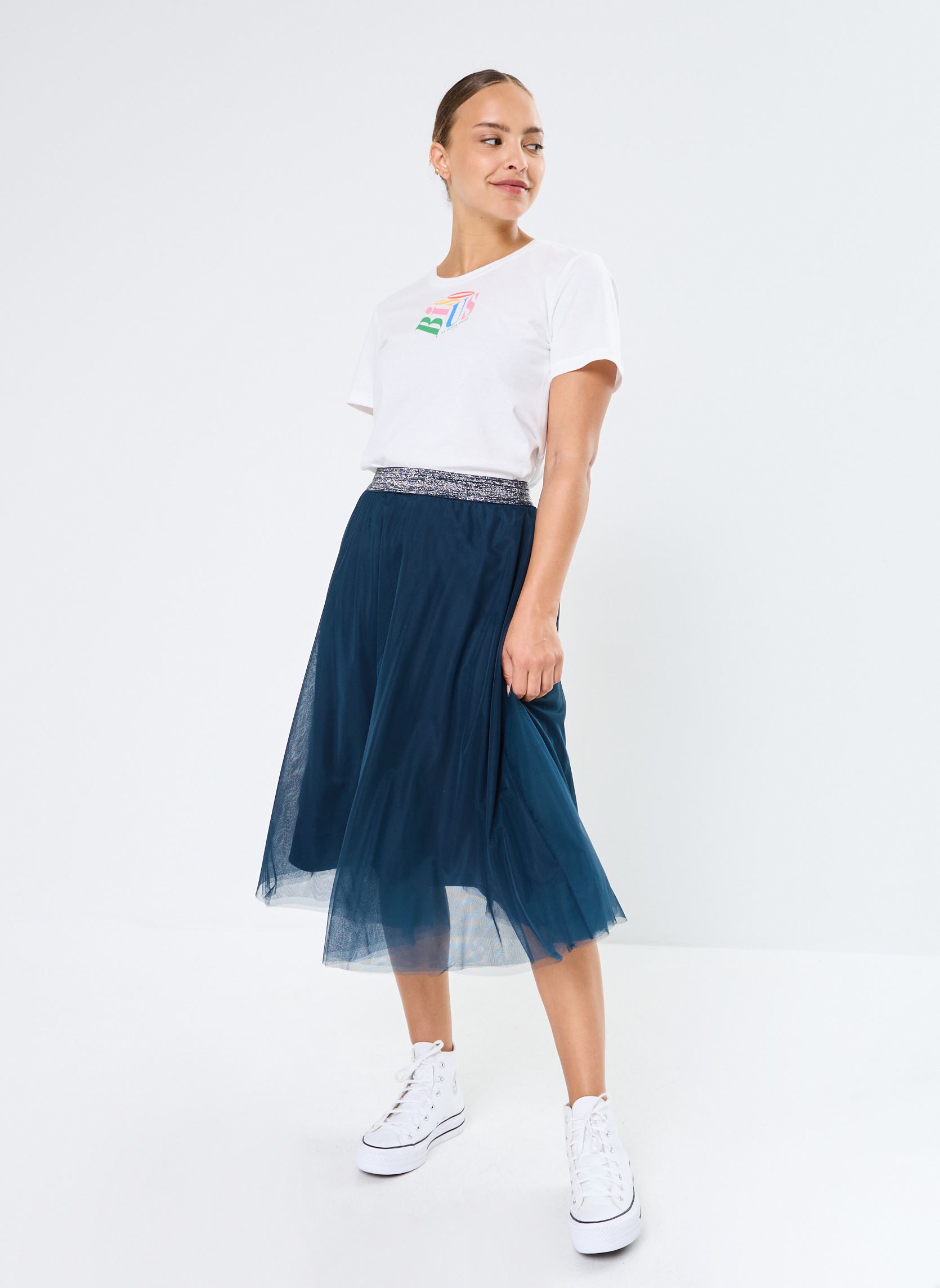 Jupes mi-longues NUEA SKIRT femme bleu Nümph Jupes mi-longues NUEA SKIRT femme bleu Dress Blues