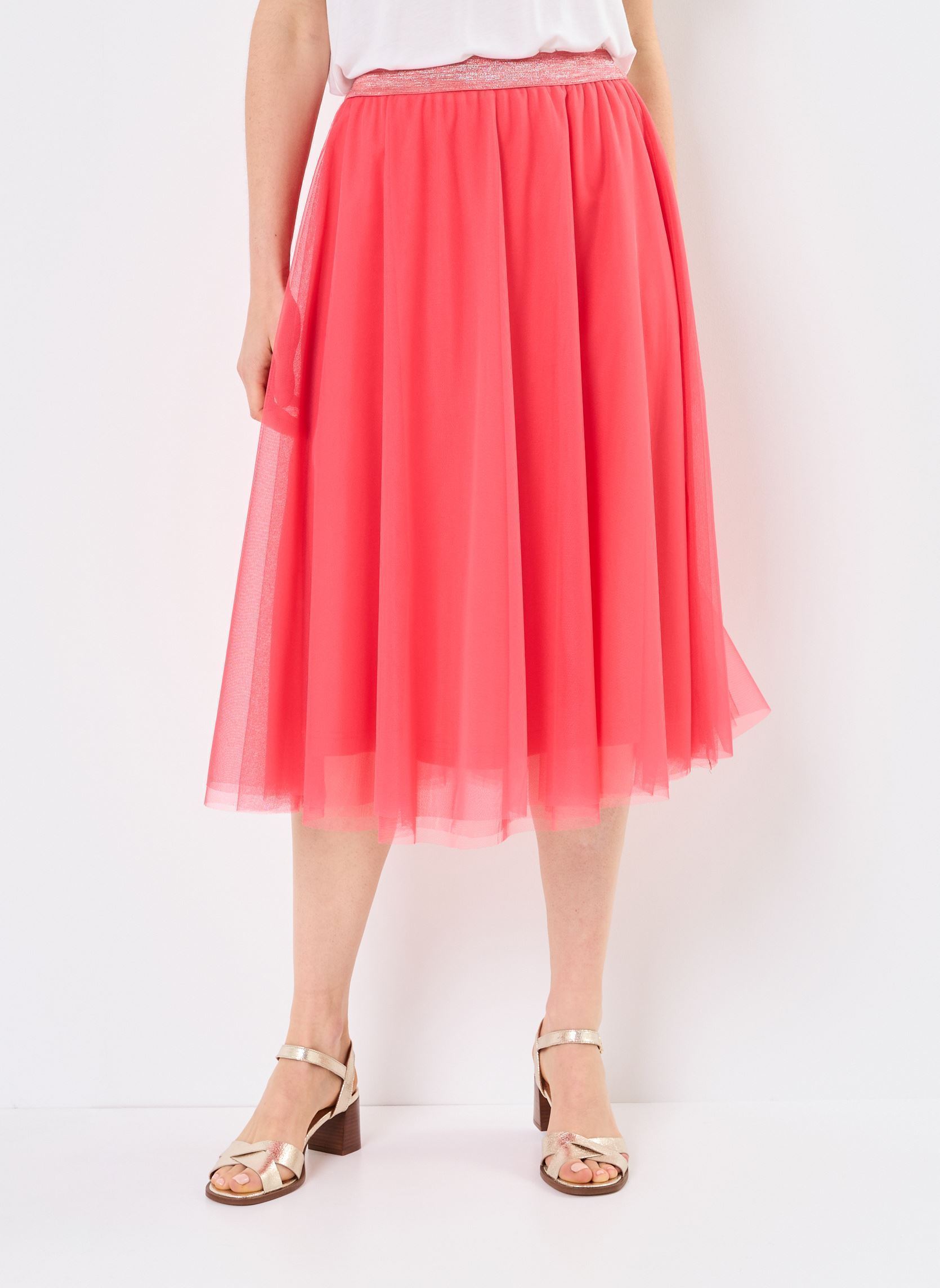 Midi-Röcke NUEA SKIRT damen rosa Nümph Midi-Röcke NUEA SKIRT damen rosa Geranium