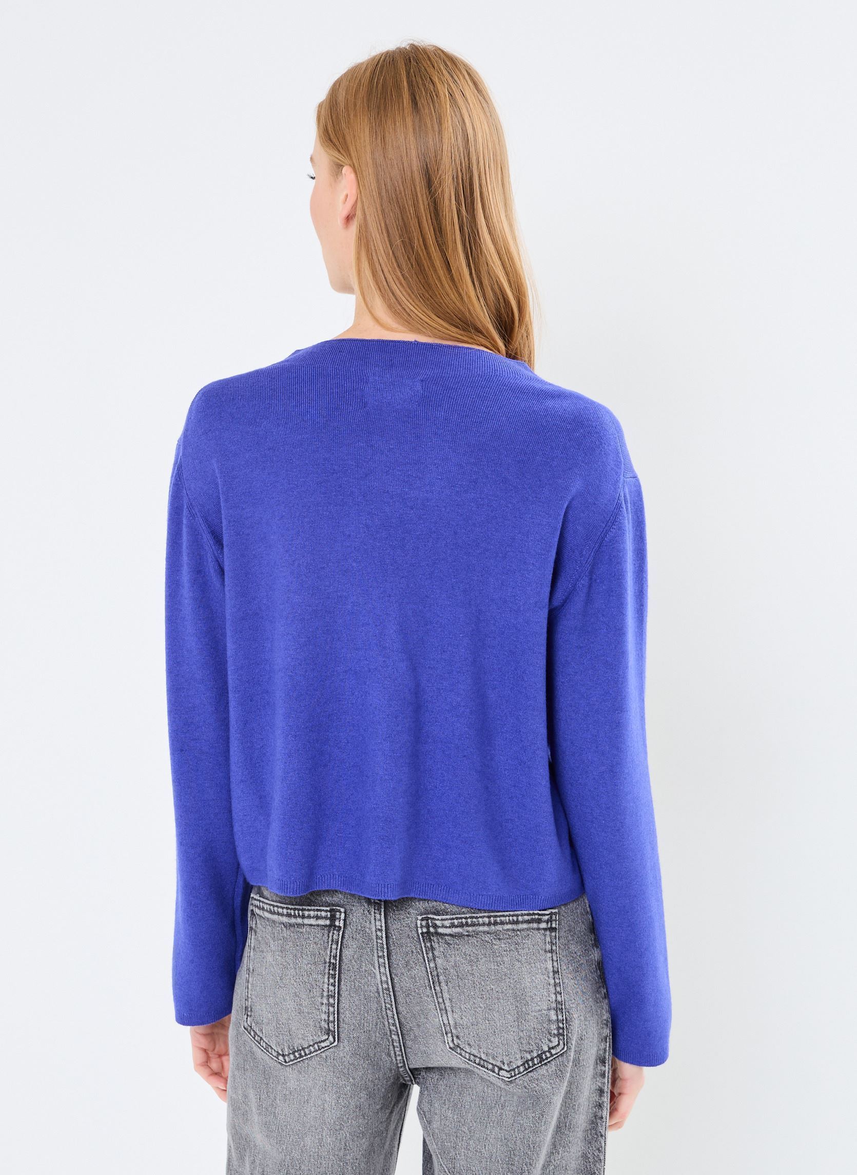 Pullover NUCARMA CROP PULLOVER damen blau Nümph Pullover NUCARMA CROP PULLOVER damen blau Clematis blue