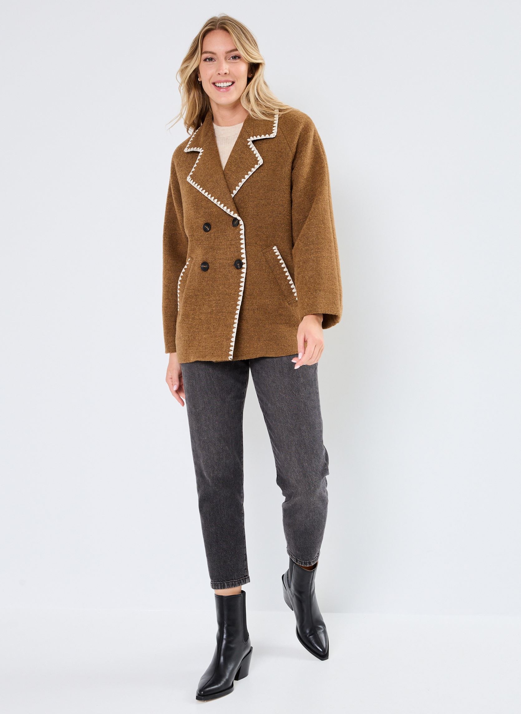Cappotti NUTIKKO COAT donna marrone Nümph Cappotti NUTIKKO COAT donna marrone KANGAROO