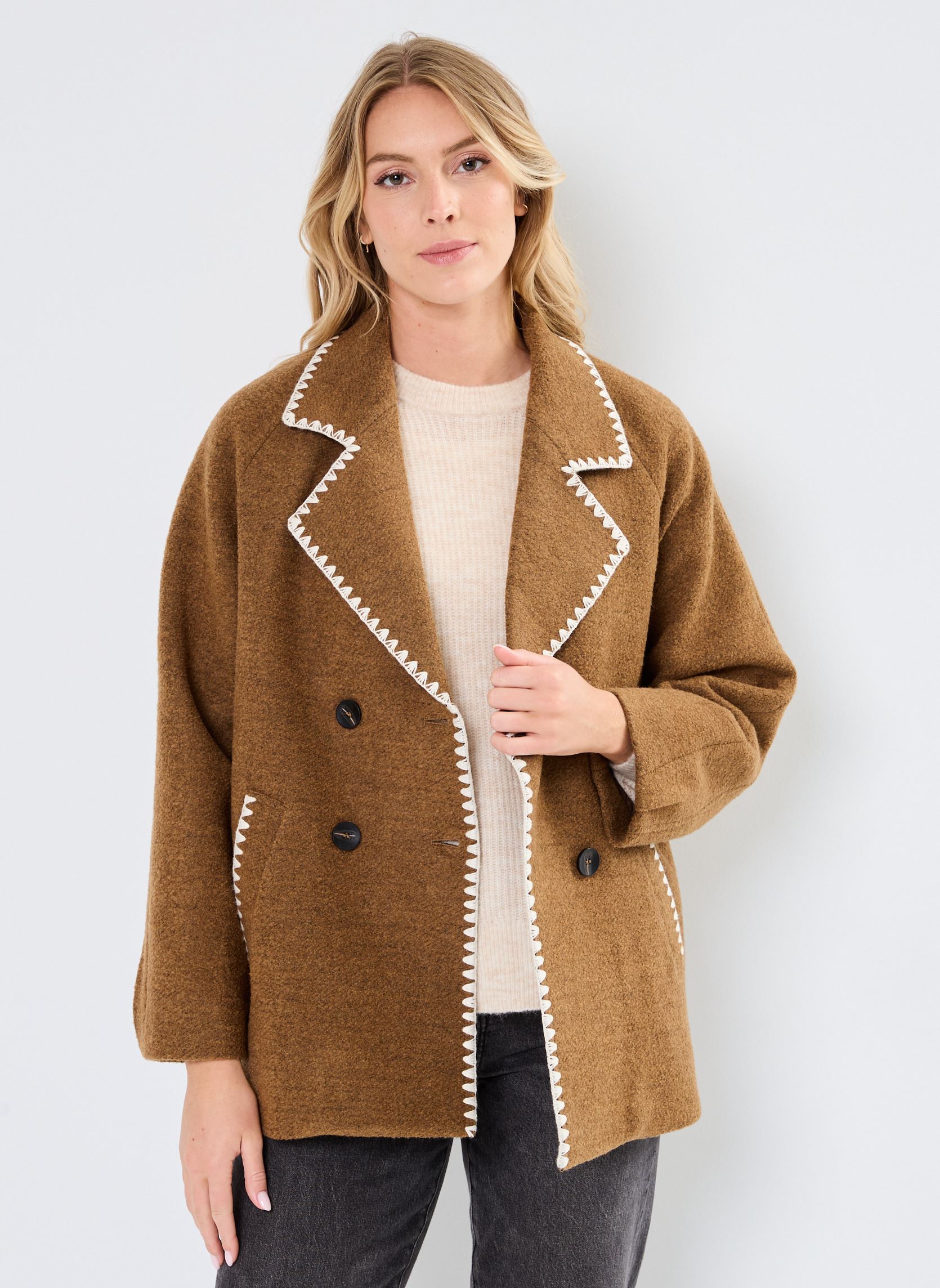 Cappotti NUTIKKO COAT donna marrone Nümph Cappotti NUTIKKO COAT donna marrone KANGAROO